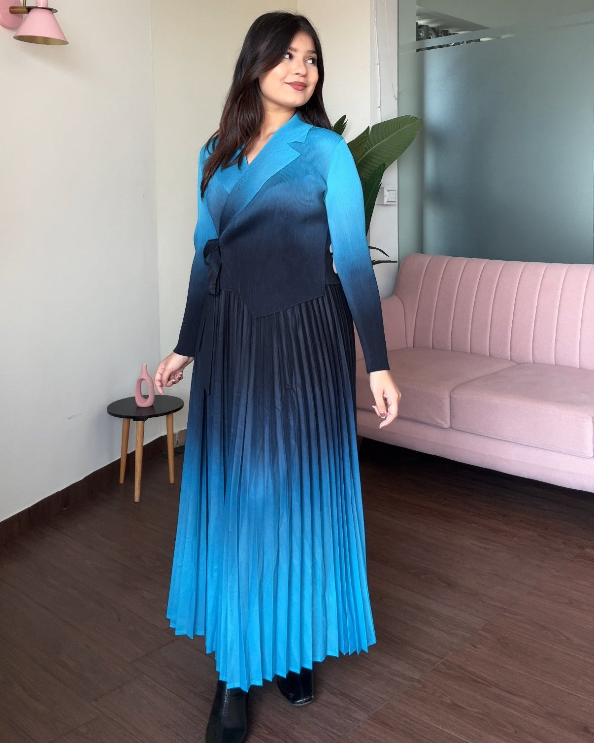 Ombre Free Size Magic Fabric Fits All Wrap Dress