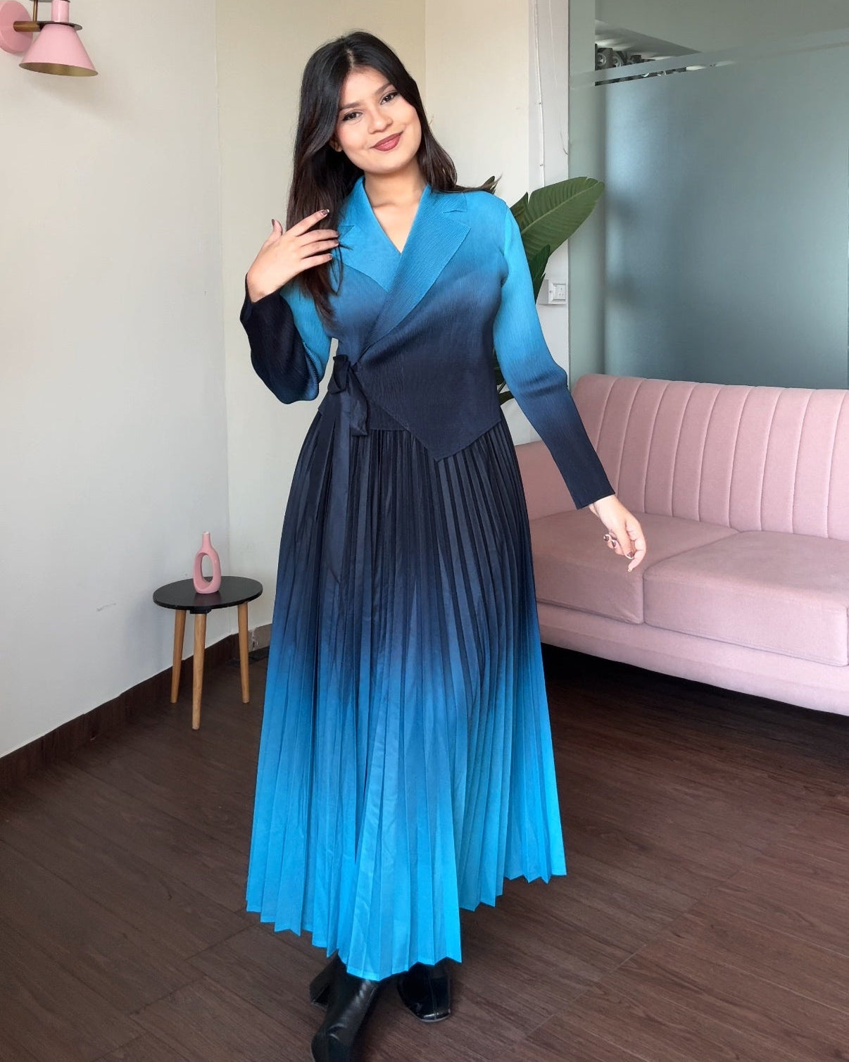 Ombre Free Size Magic Fabric Fits All Wrap Dress