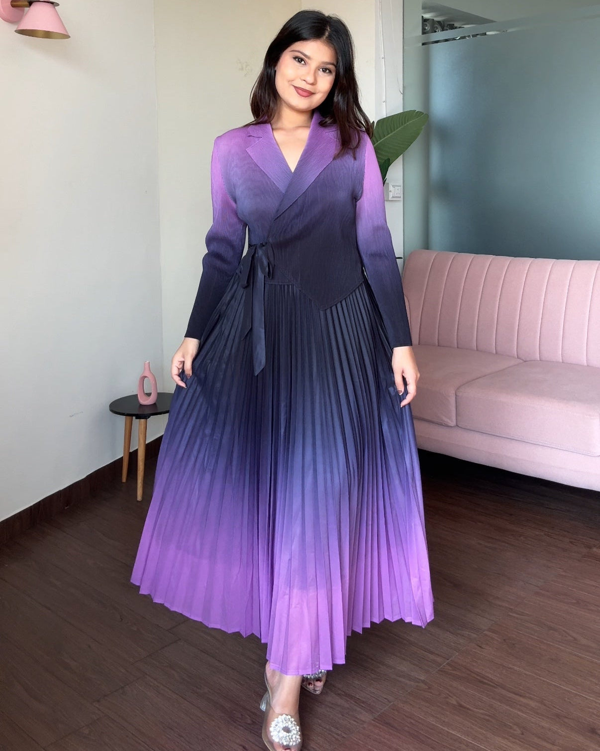 Ombre Free Size Magic Fabric Fits All Wrap Dress