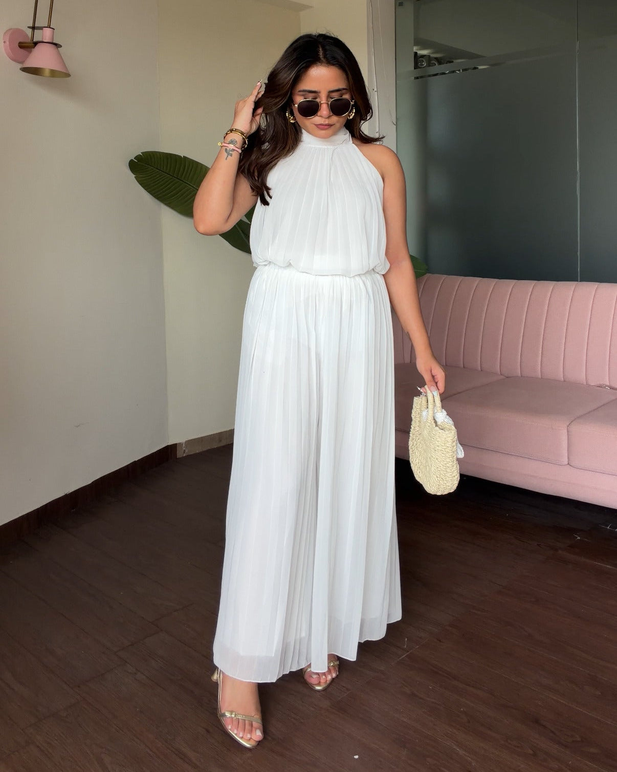 Pleated Flowy Summer Co-ord Set
