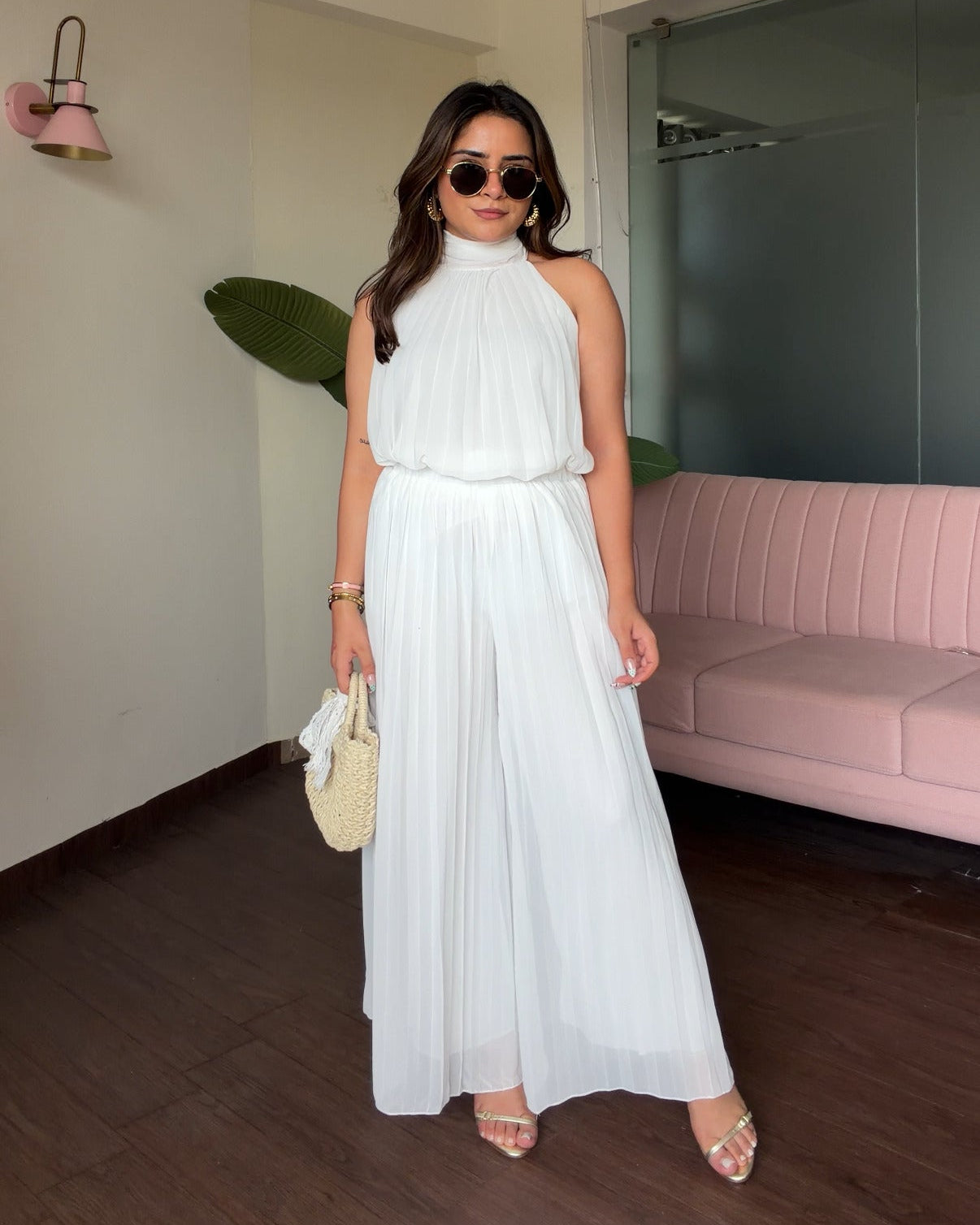 Pleated Flowy Summer Co-ord Set
