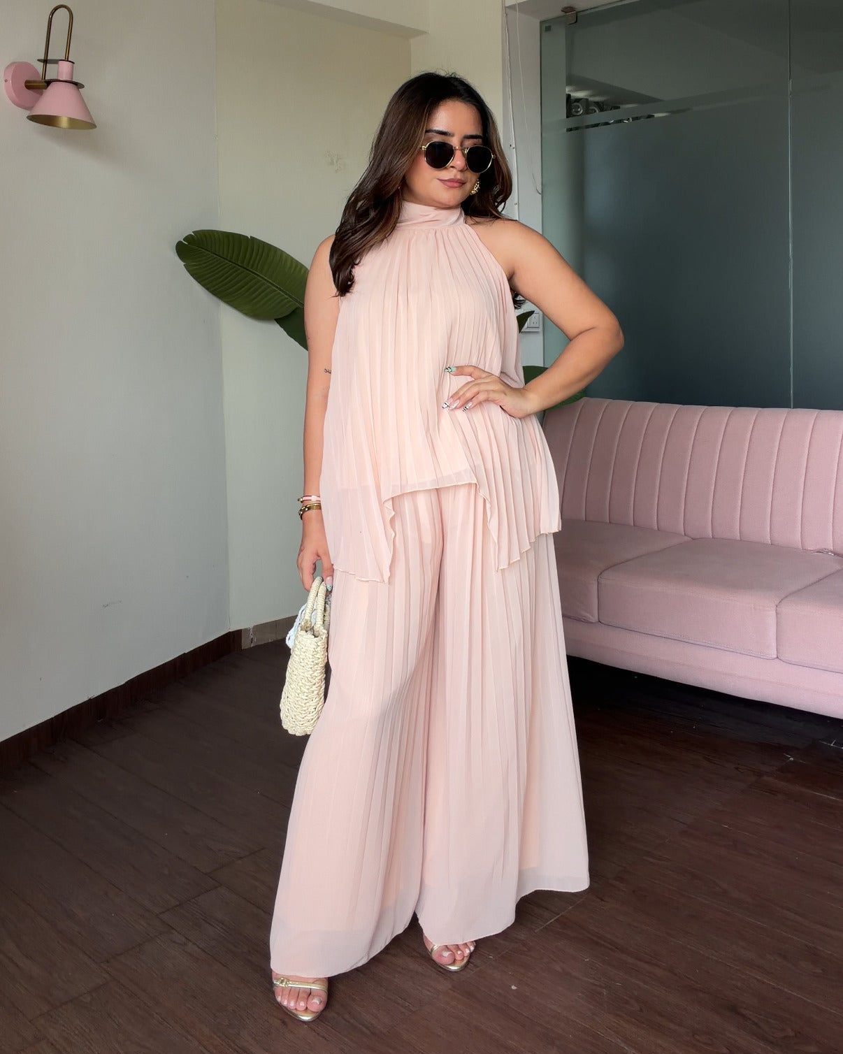 Pleated Flowy Summer Co-ord Set