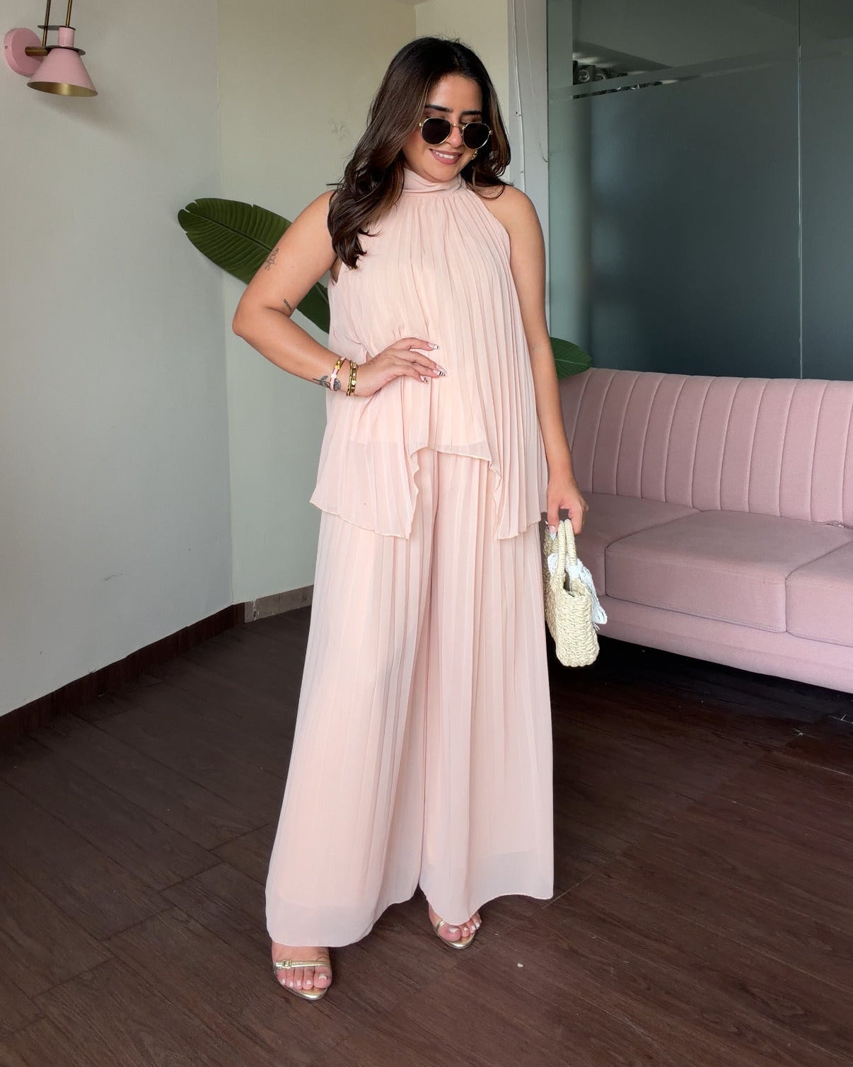 Pleated Flowy Summer Co-ord Set