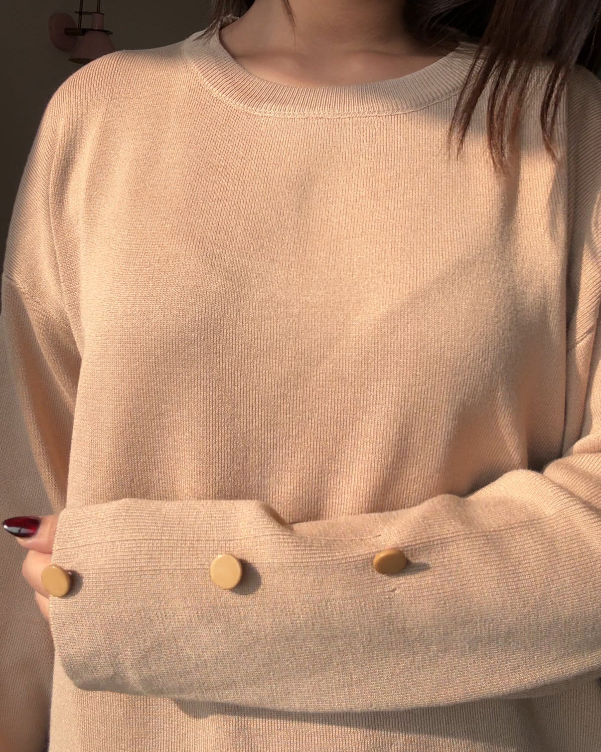 Solid Button Detailing Relaxed Fit Co-ord Set