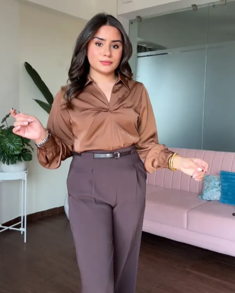 Twist Satin Shirt
