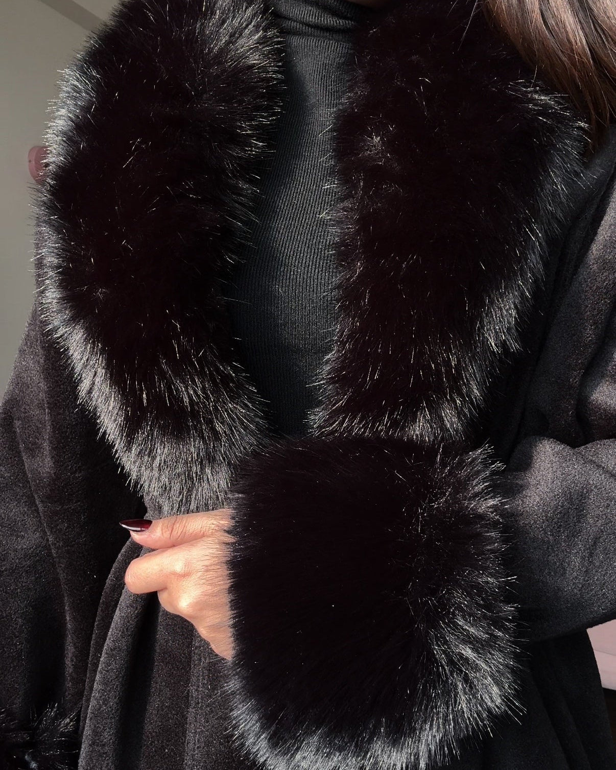 Fur Detailing Woollen Coat