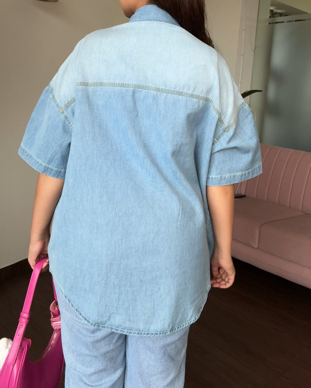 Labubu Inspired Denim Shirt