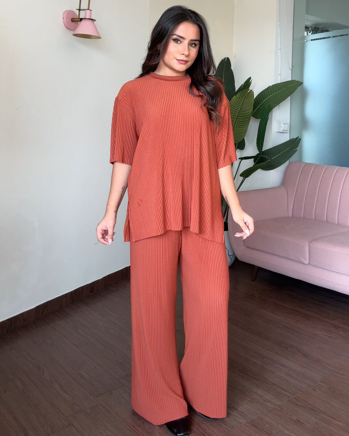 Wrinkle Relaxed Fit Co-ord Set