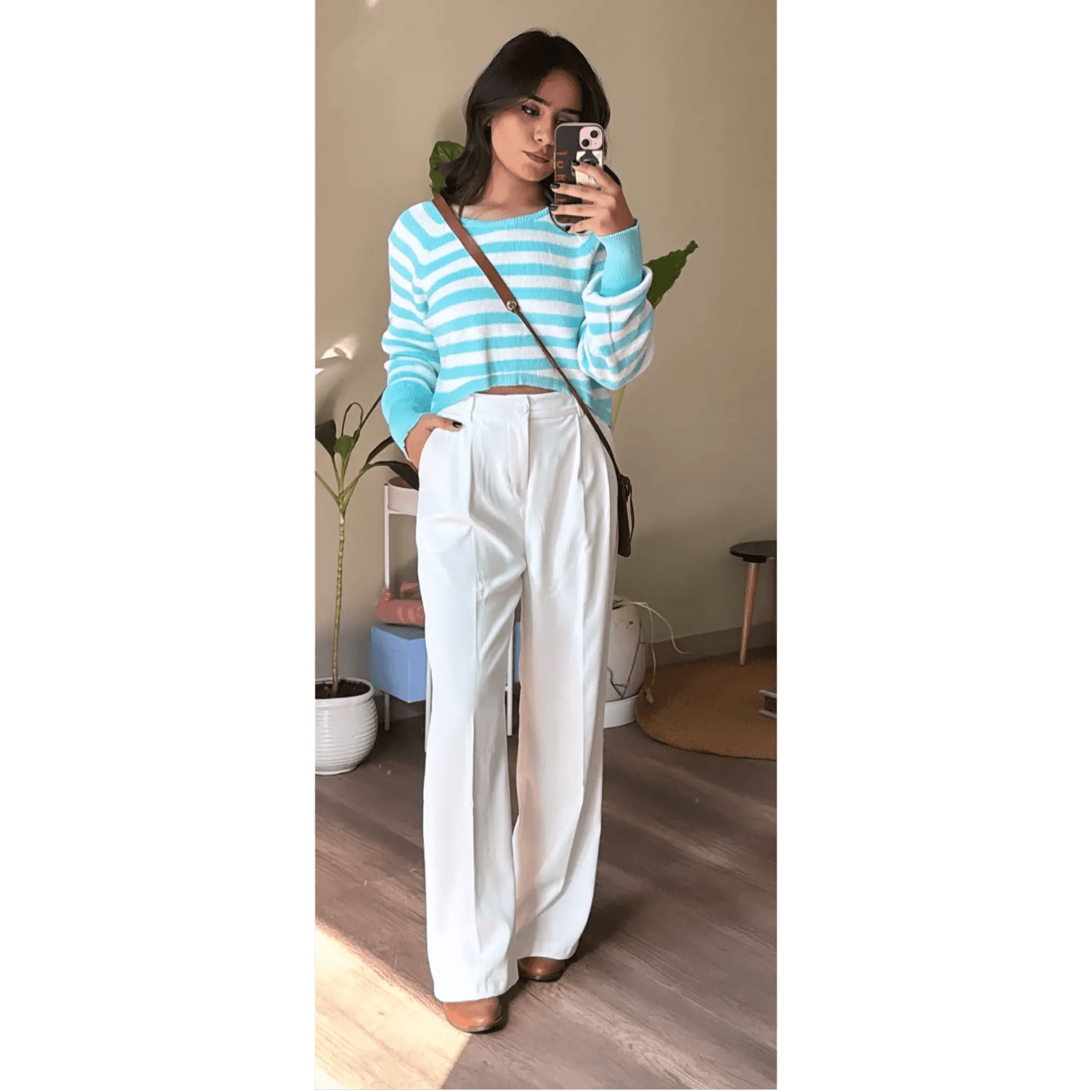 High Waisted Tailored Wide Leg Pants