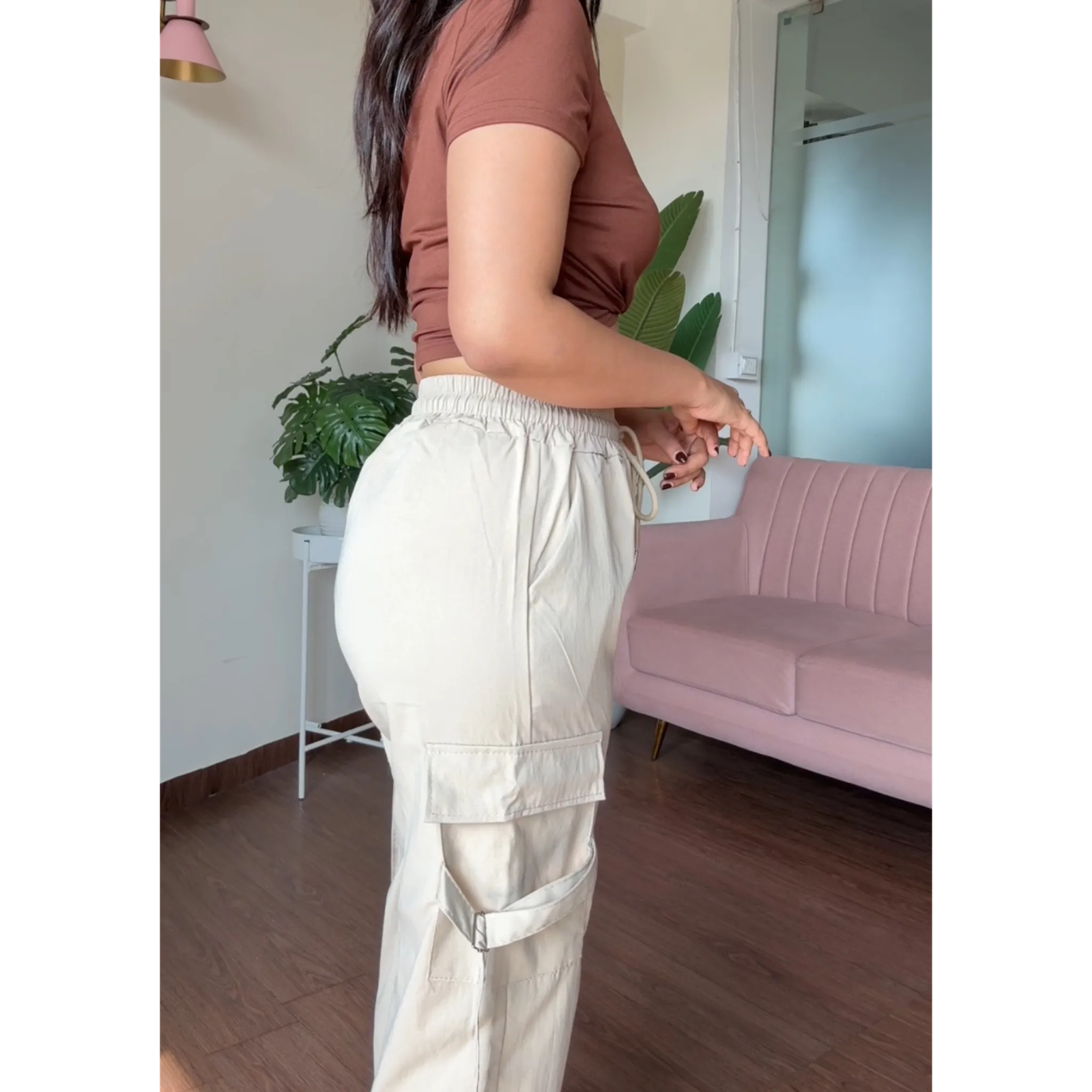 Solid Cargo Pajama Pants