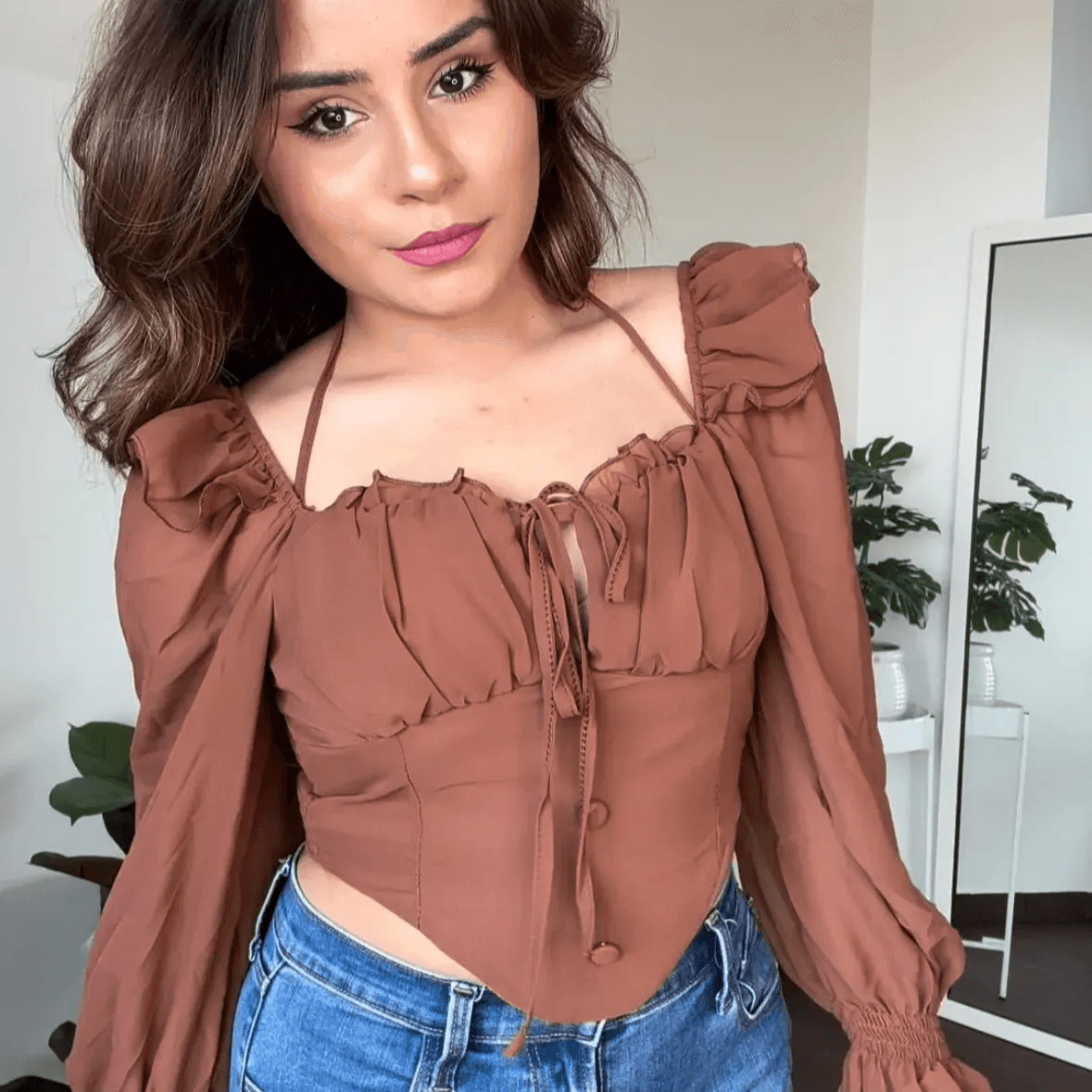 Tie Up Chiffon Top