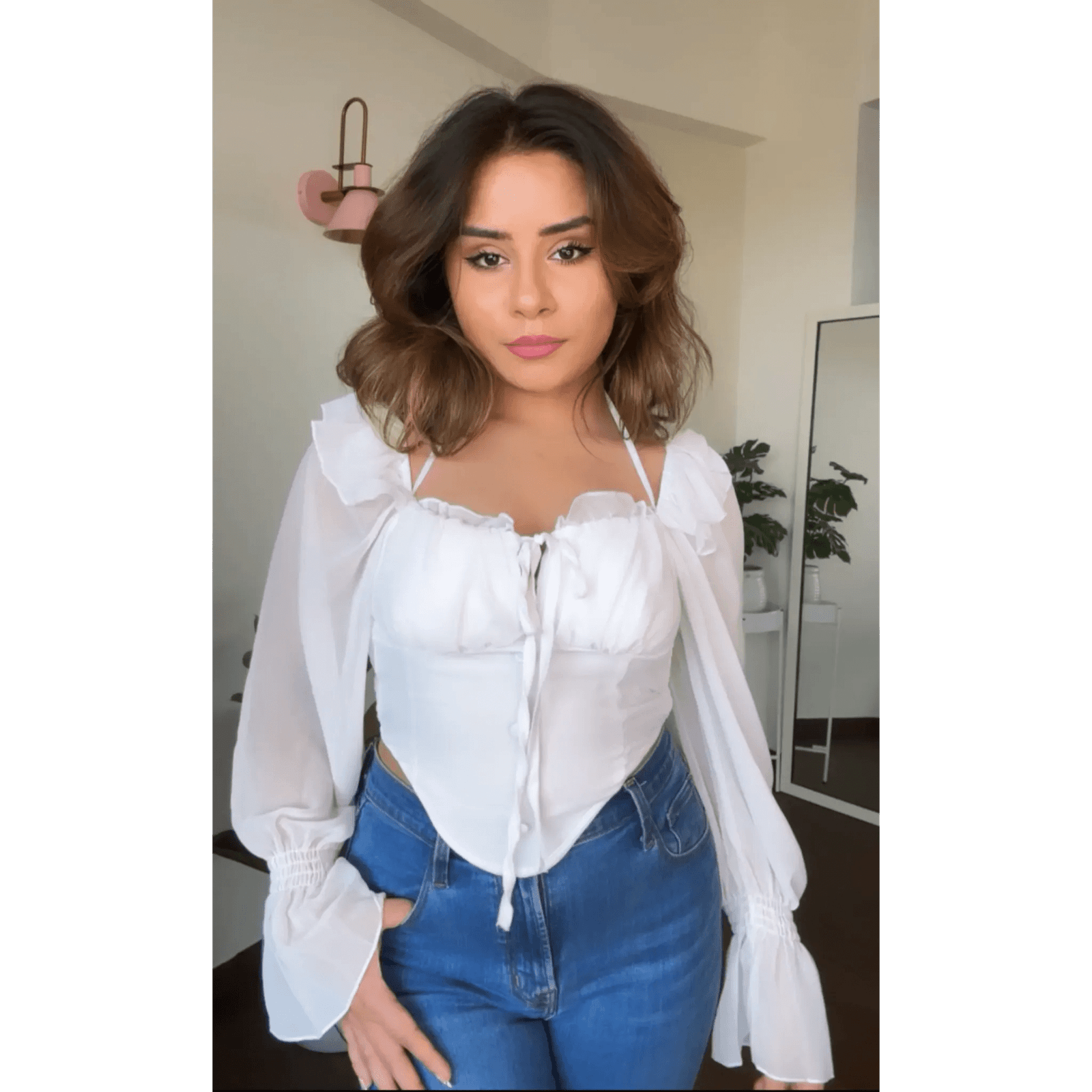 Tie Up Chiffon Top