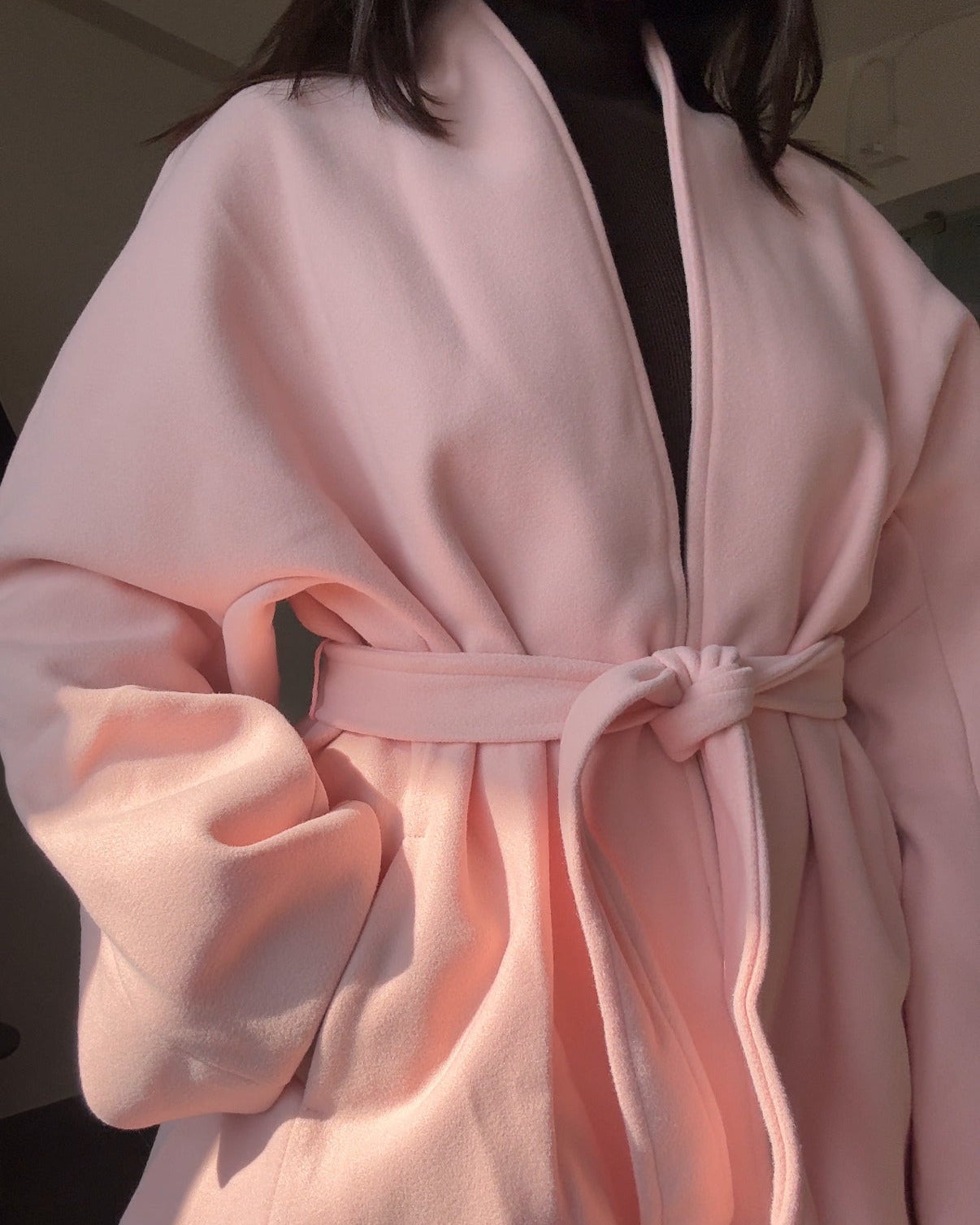 Blush Pink Classic Trench Coat