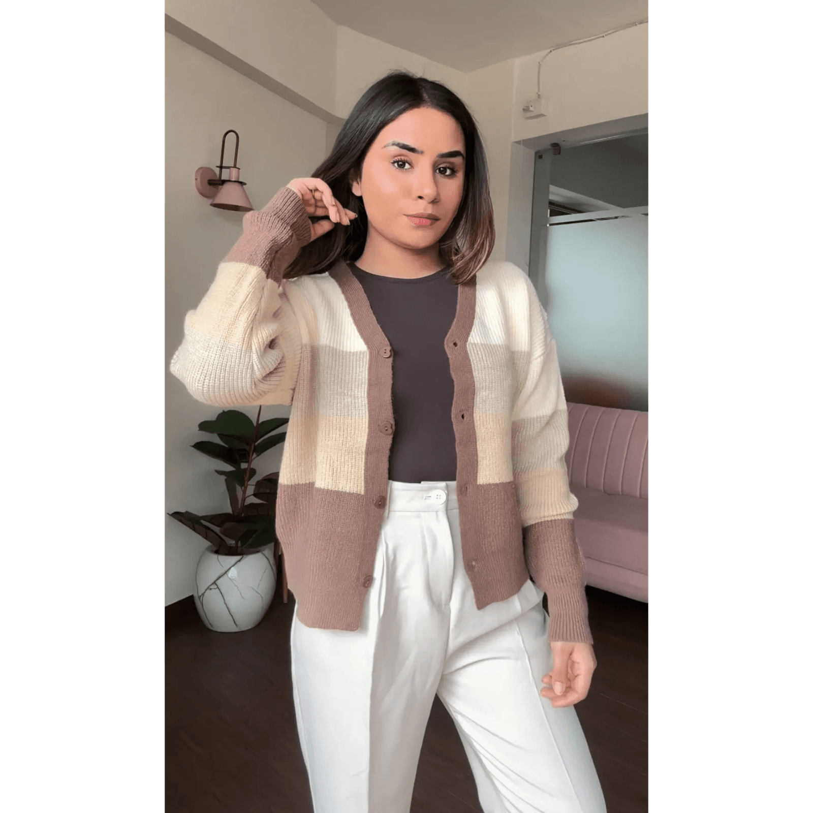 Shaded Knitted Cardigan