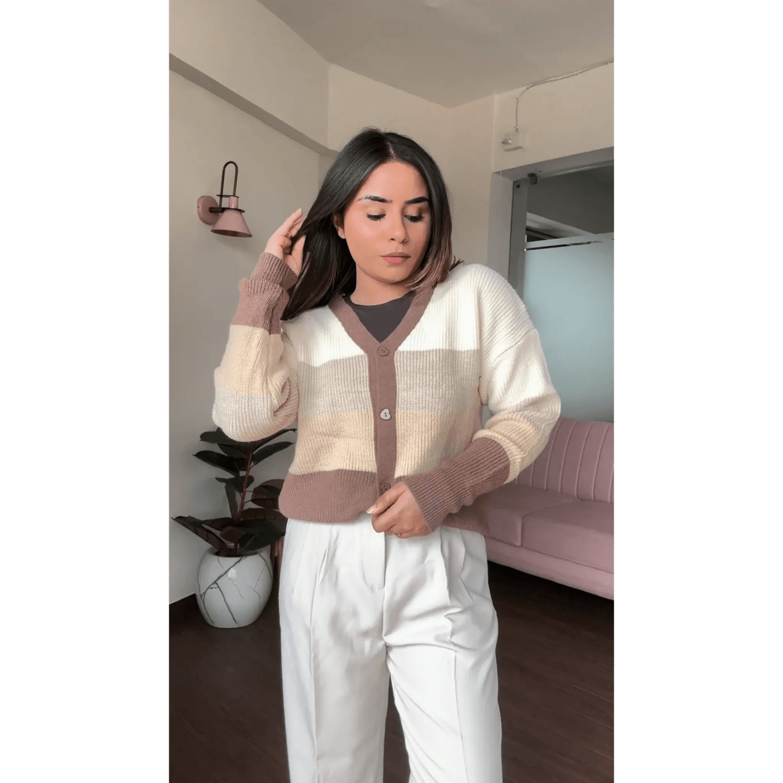Shaded Knitted Cardigan