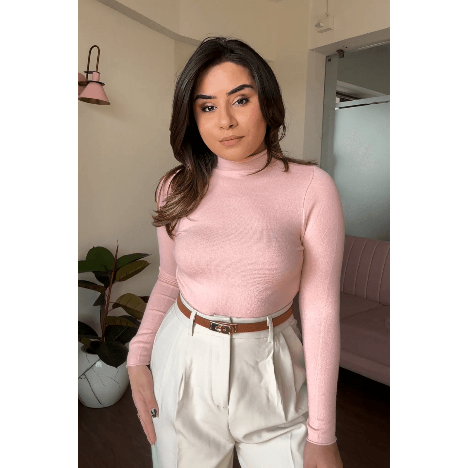 High Neck Bodycon Top