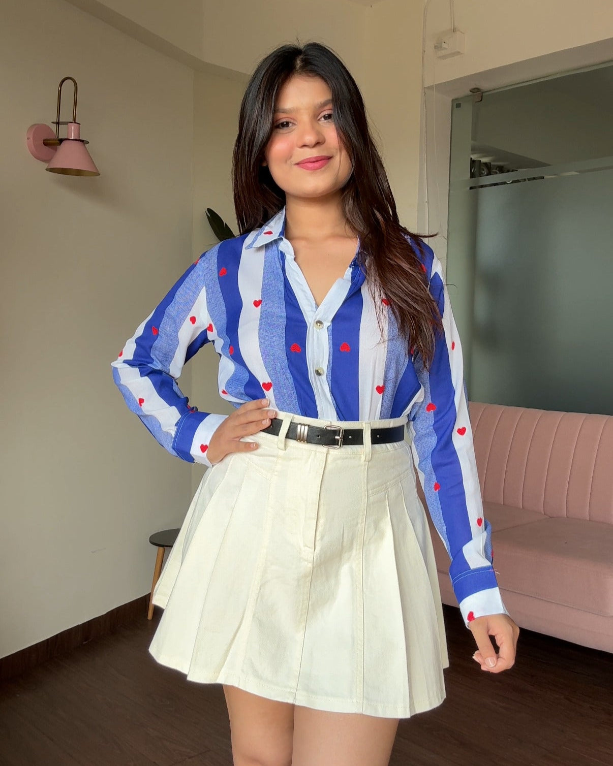 Heart Embroidery Shirt