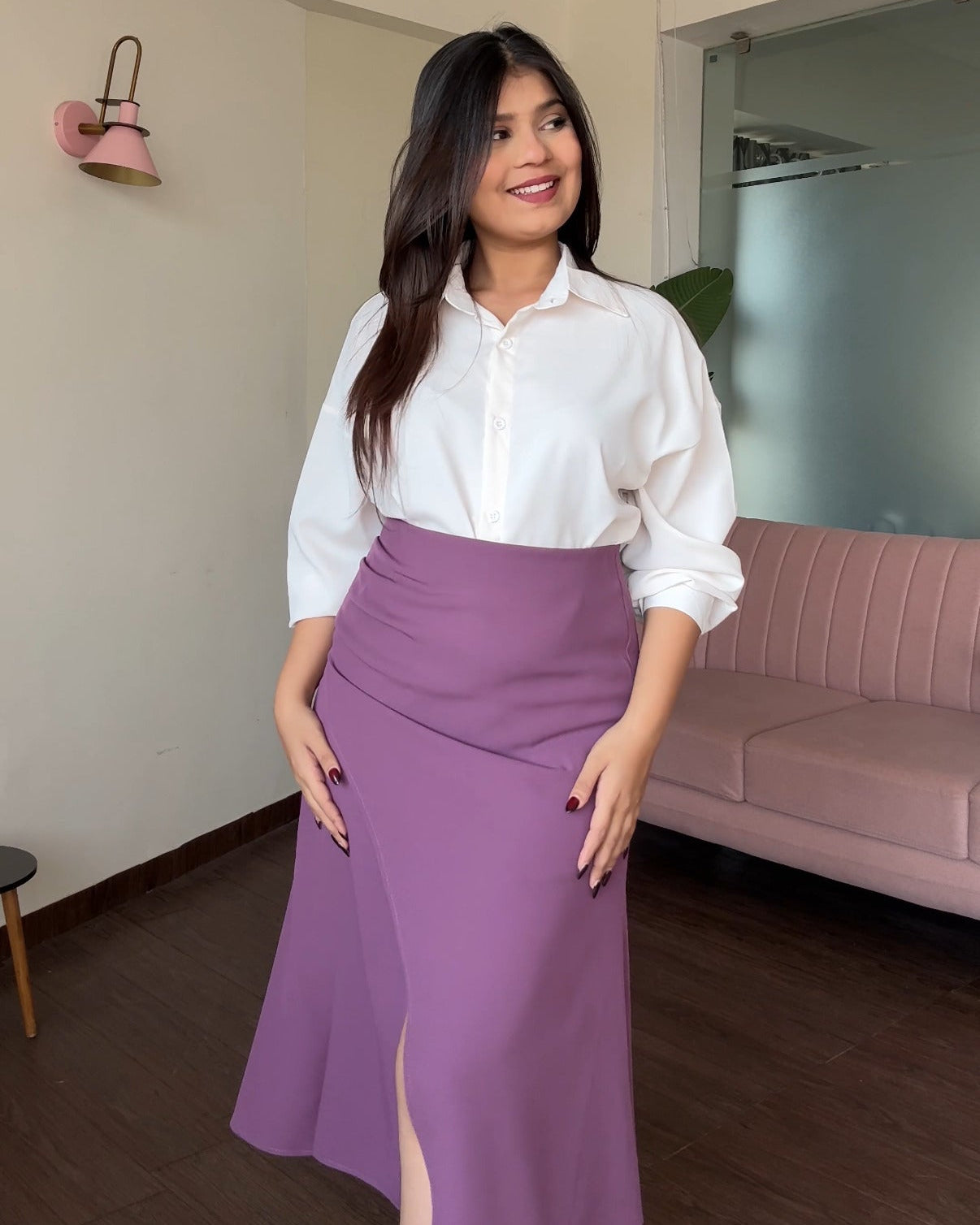 Basic Crepe Solid Shirt