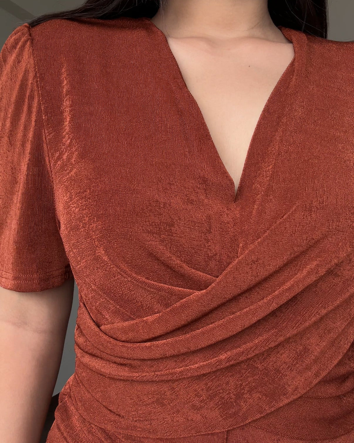 Crossover V Cut Out Detailing Summer Top