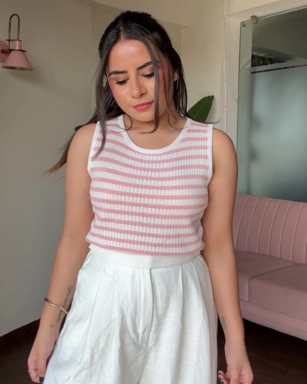 Crochet Cut Sleeves Summer Tee