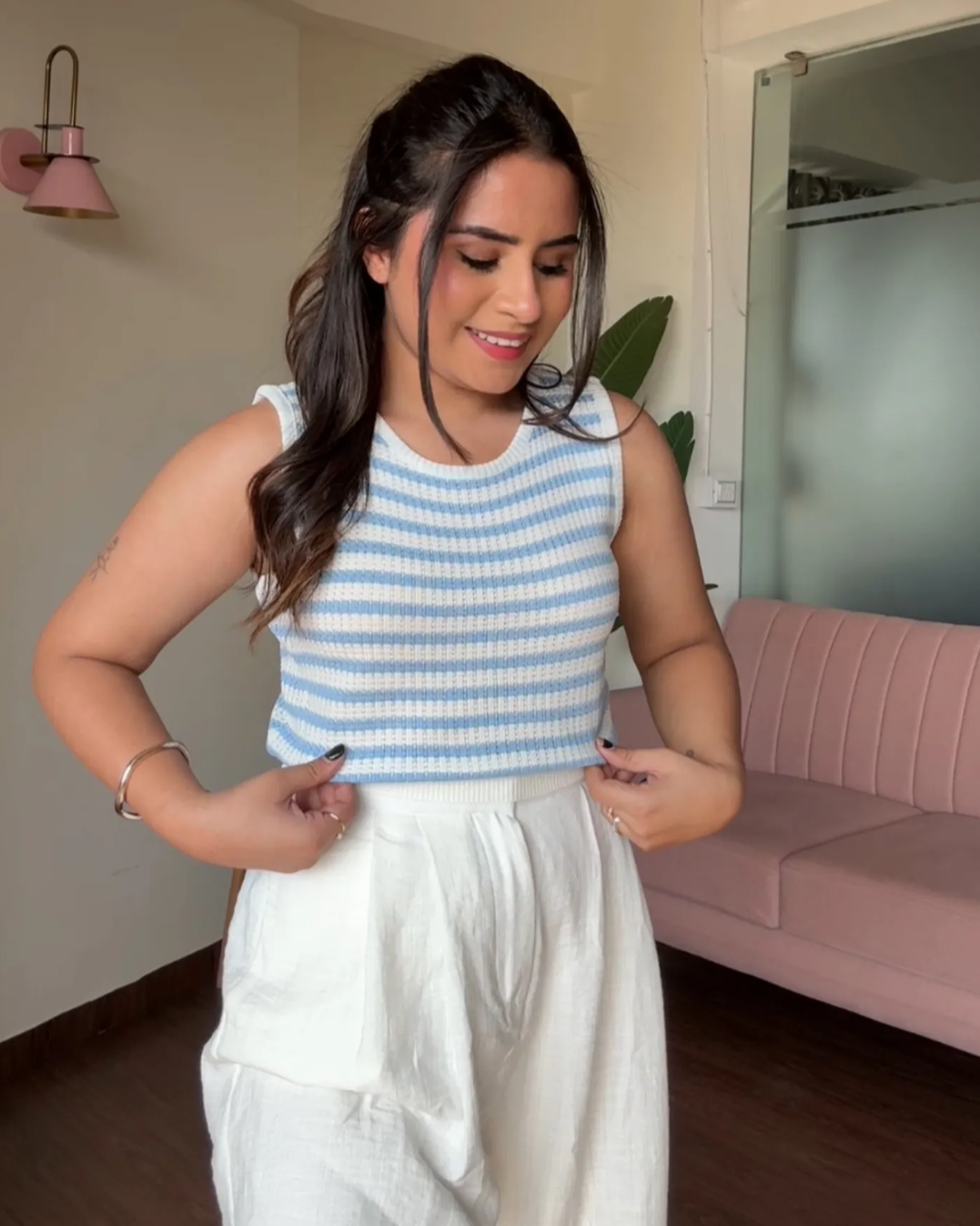 Crochet Cut Sleeves Summer Tee