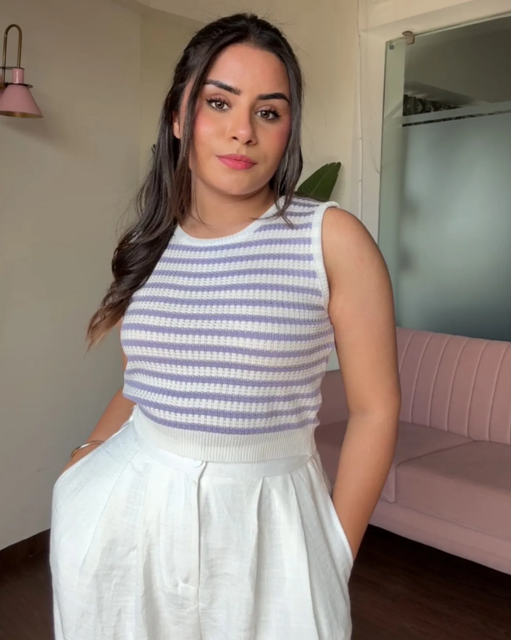 Crochet Cut Sleeves Summer Tee