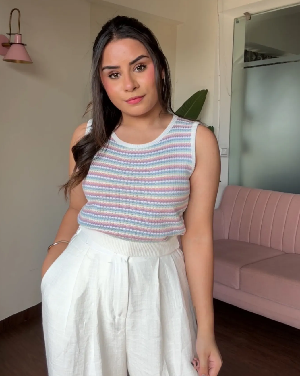 Crochet Cut Sleeves Summer Tee