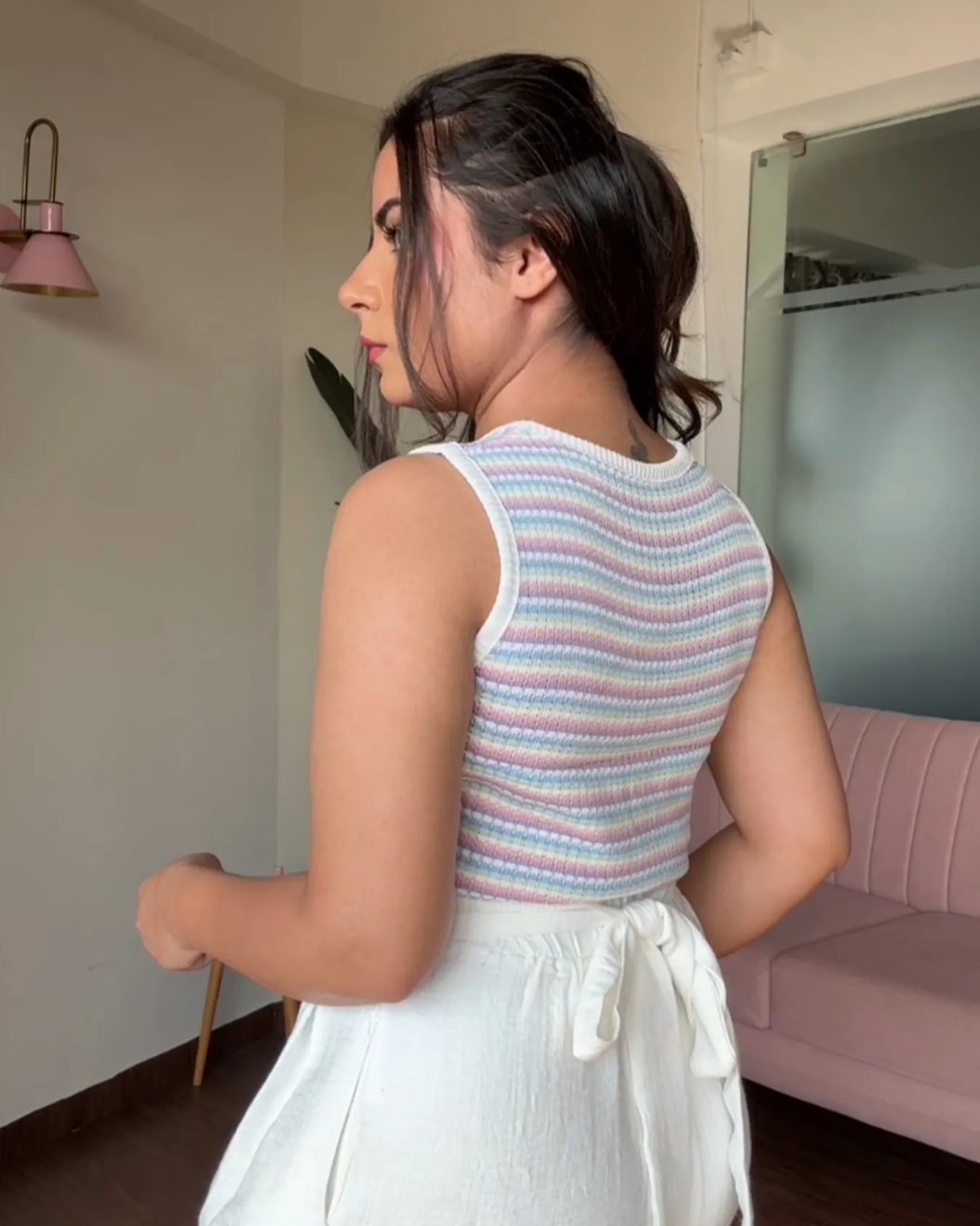 Crochet Cut Sleeves Summer Tee