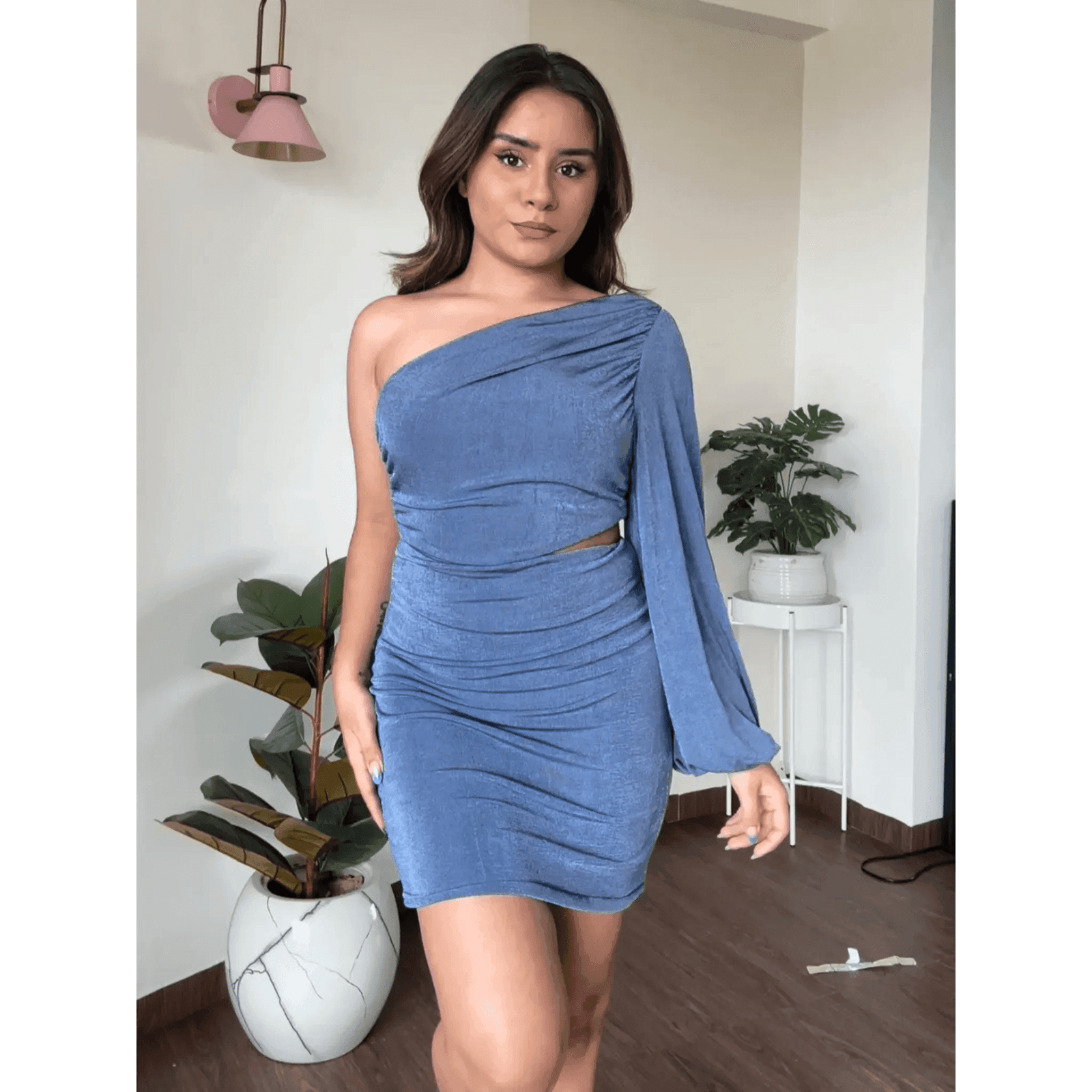 Cut Out One Shoulder Dress