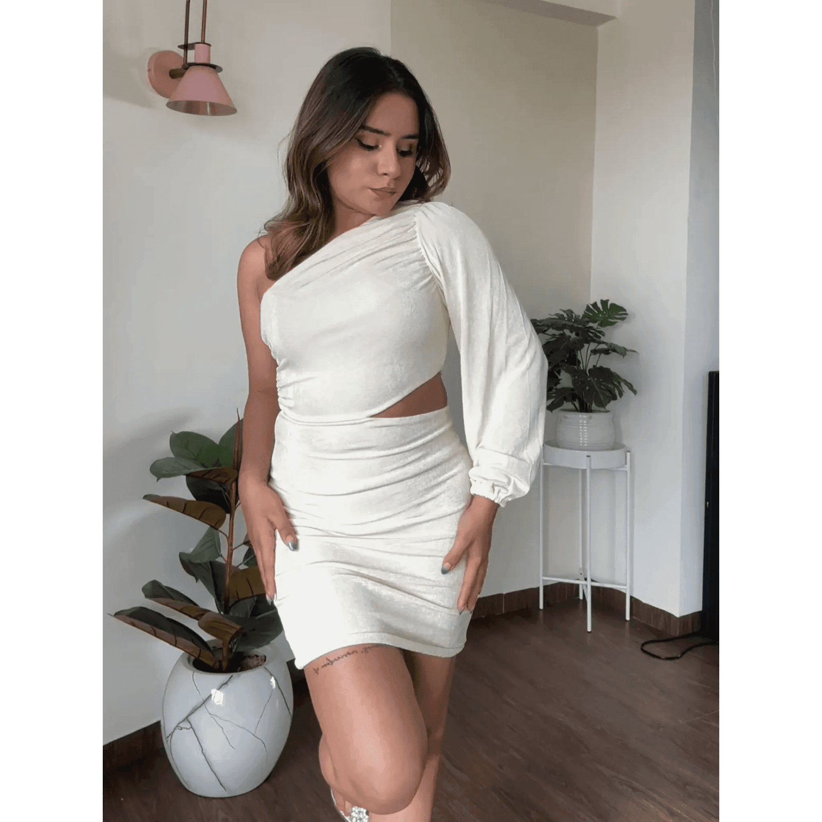 Cut Out One Shoulder Dress