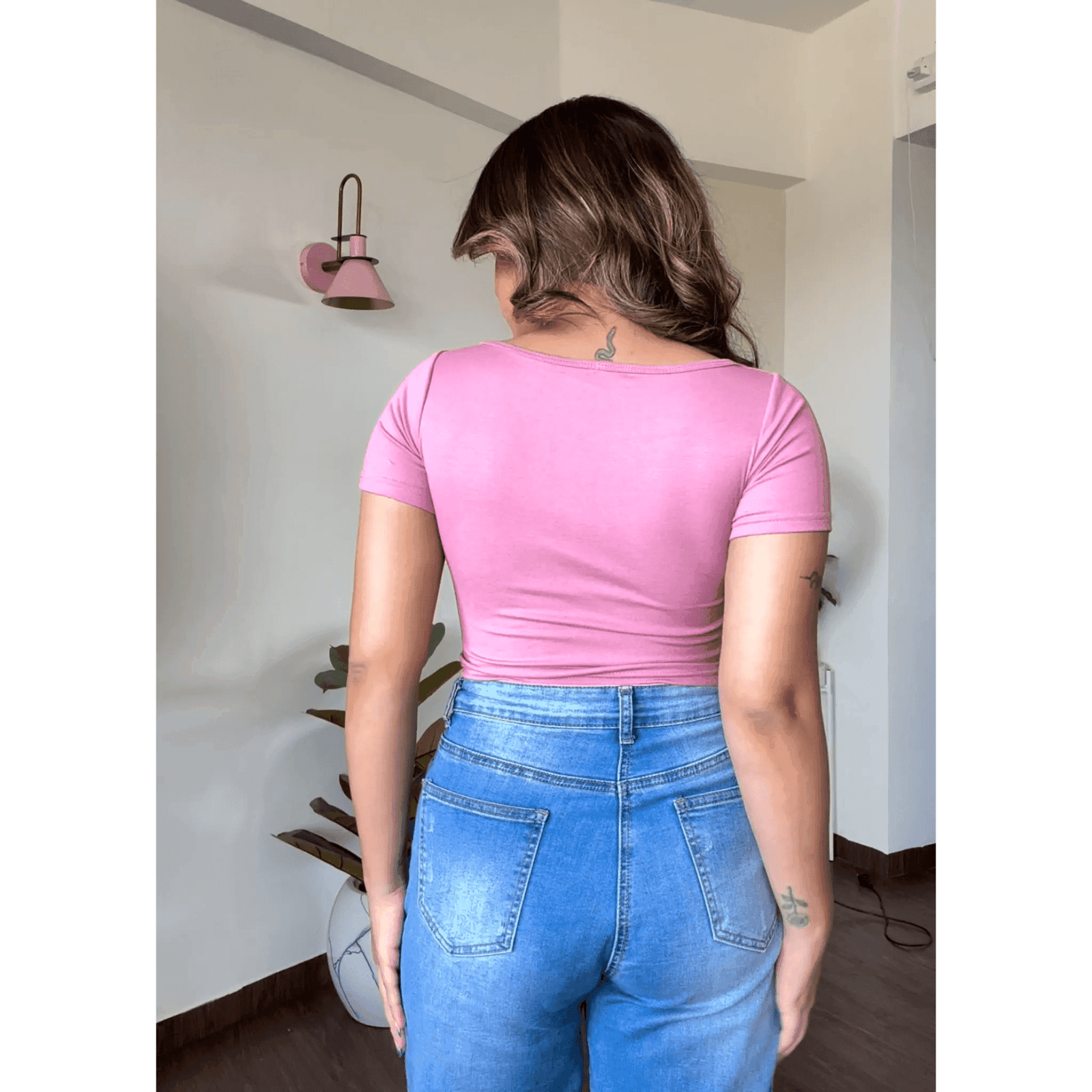 Padded Square Neck Basic Top