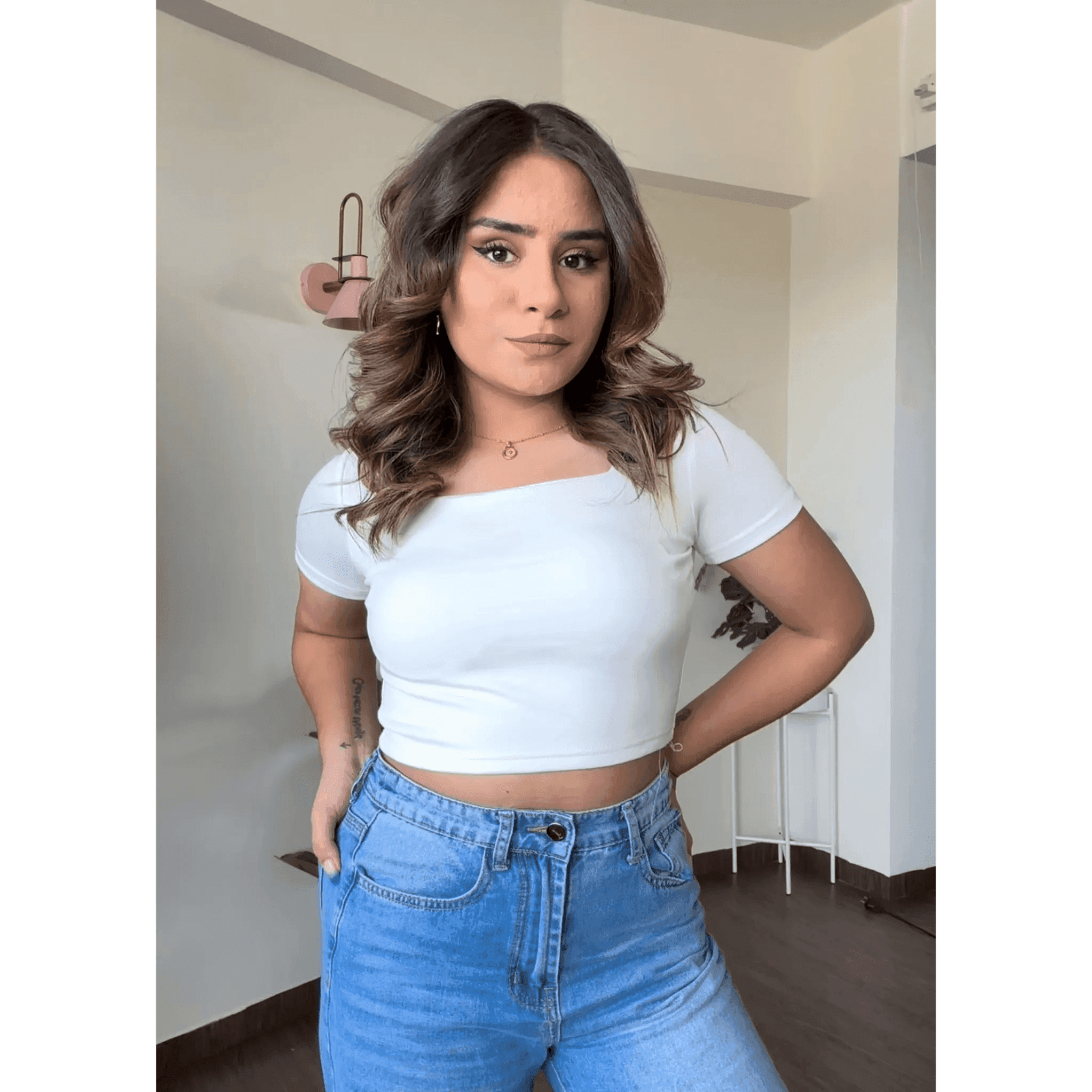 Padded Square Neck Basic Top