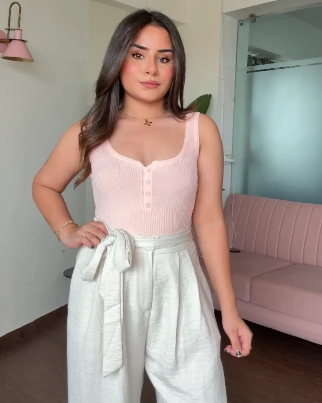 Premium Square Neck Button Up Light Weight Cami Top