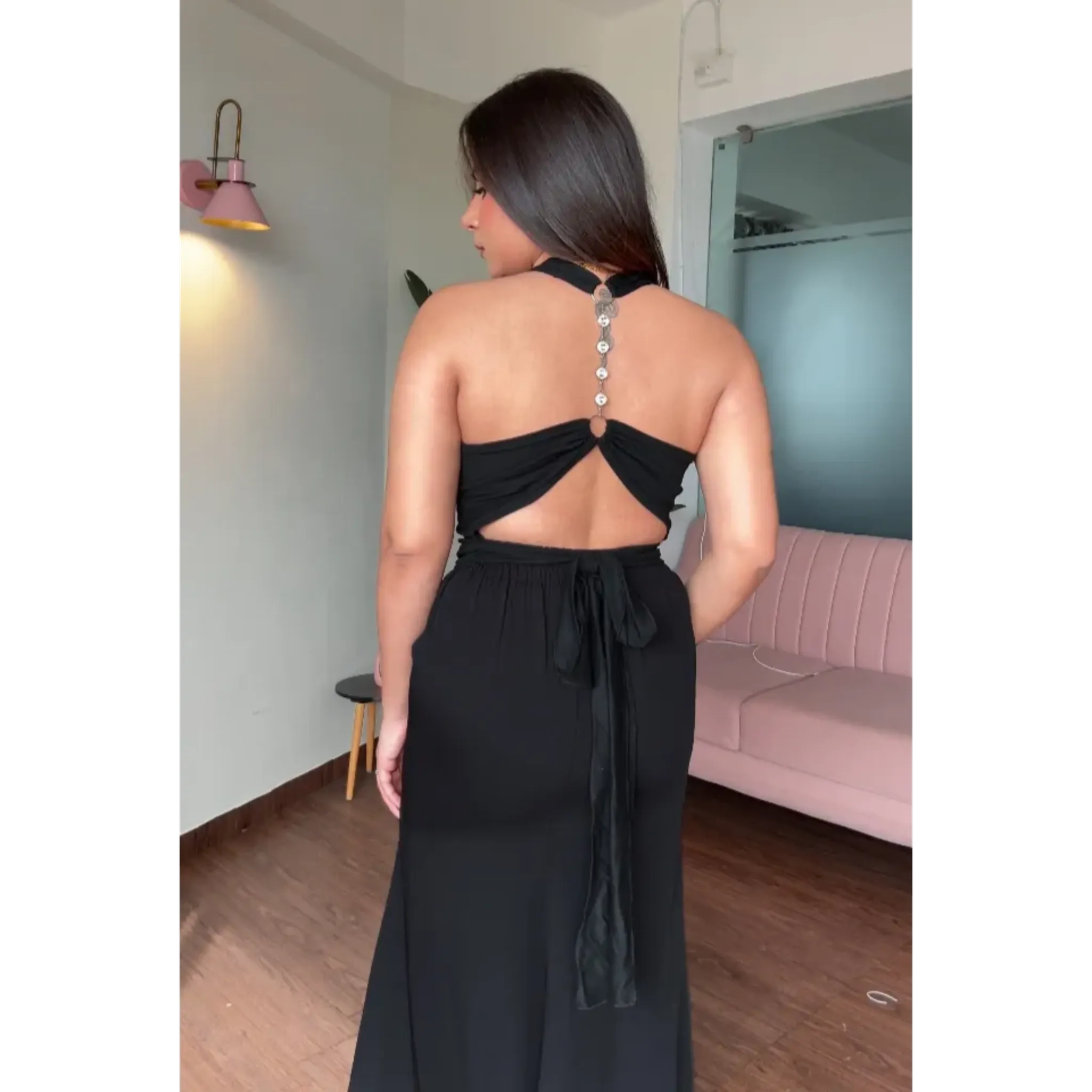 BackLess Stone Detailing Padded Cami Top