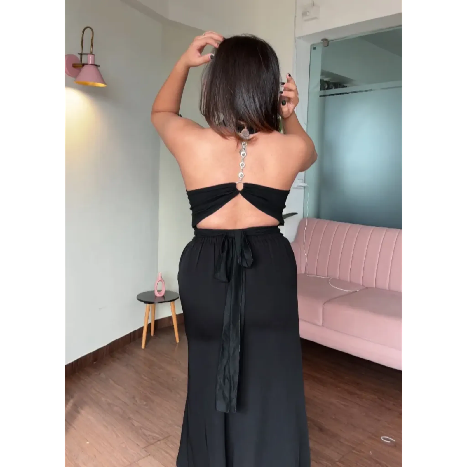 BackLess Stone Detailing Padded Cami Top