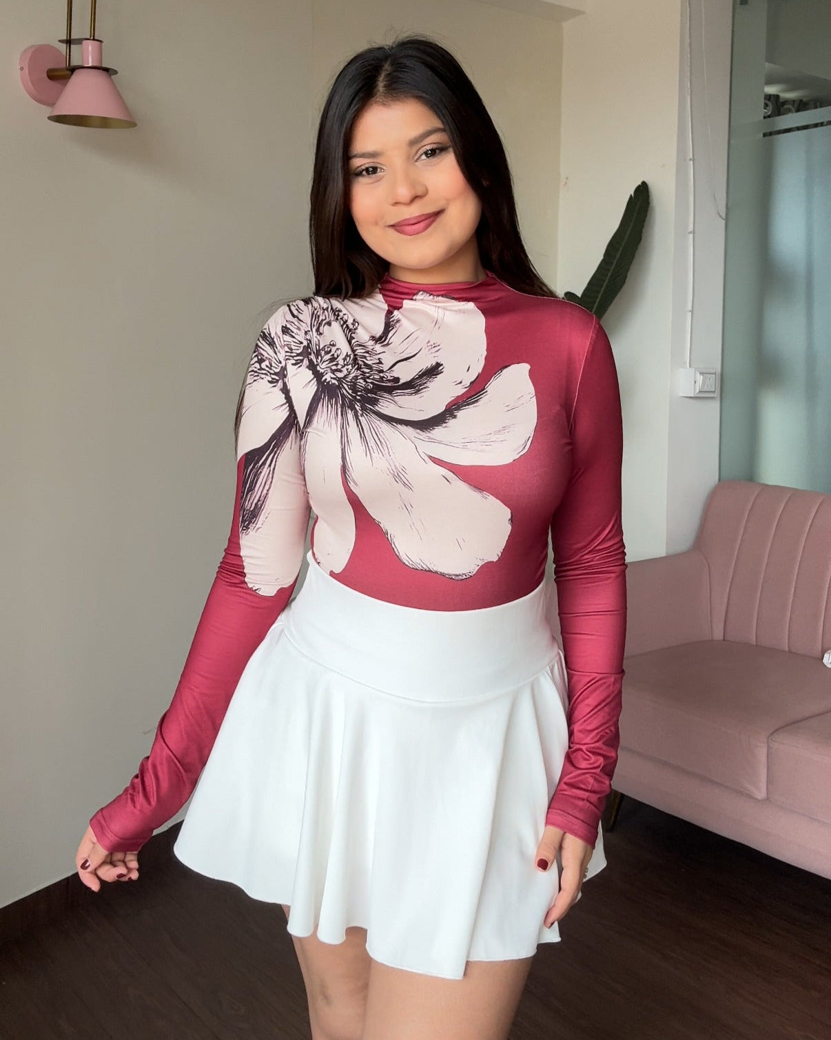 Floral Printed Stretchy Bodysuit