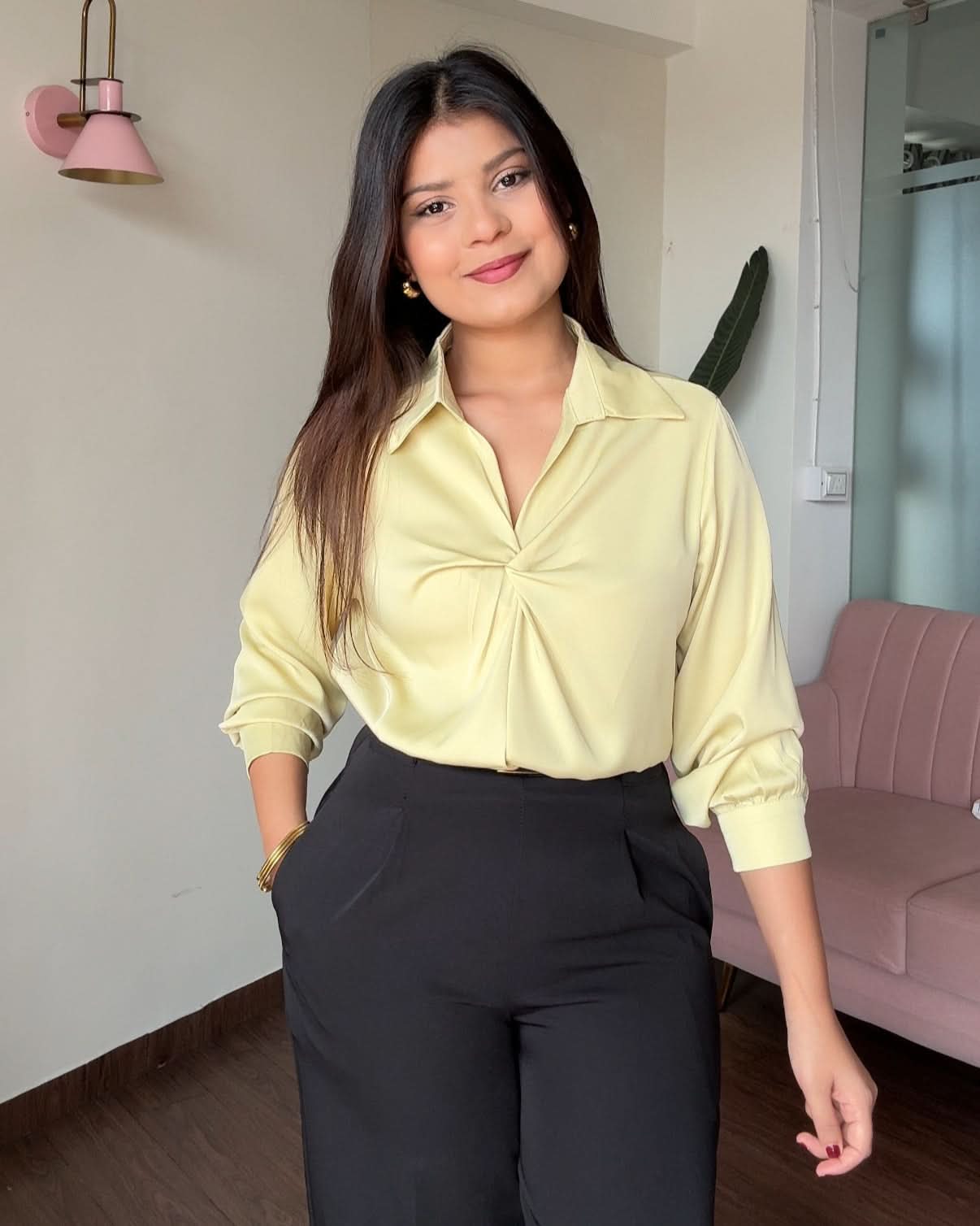 Twist Satin Shirt