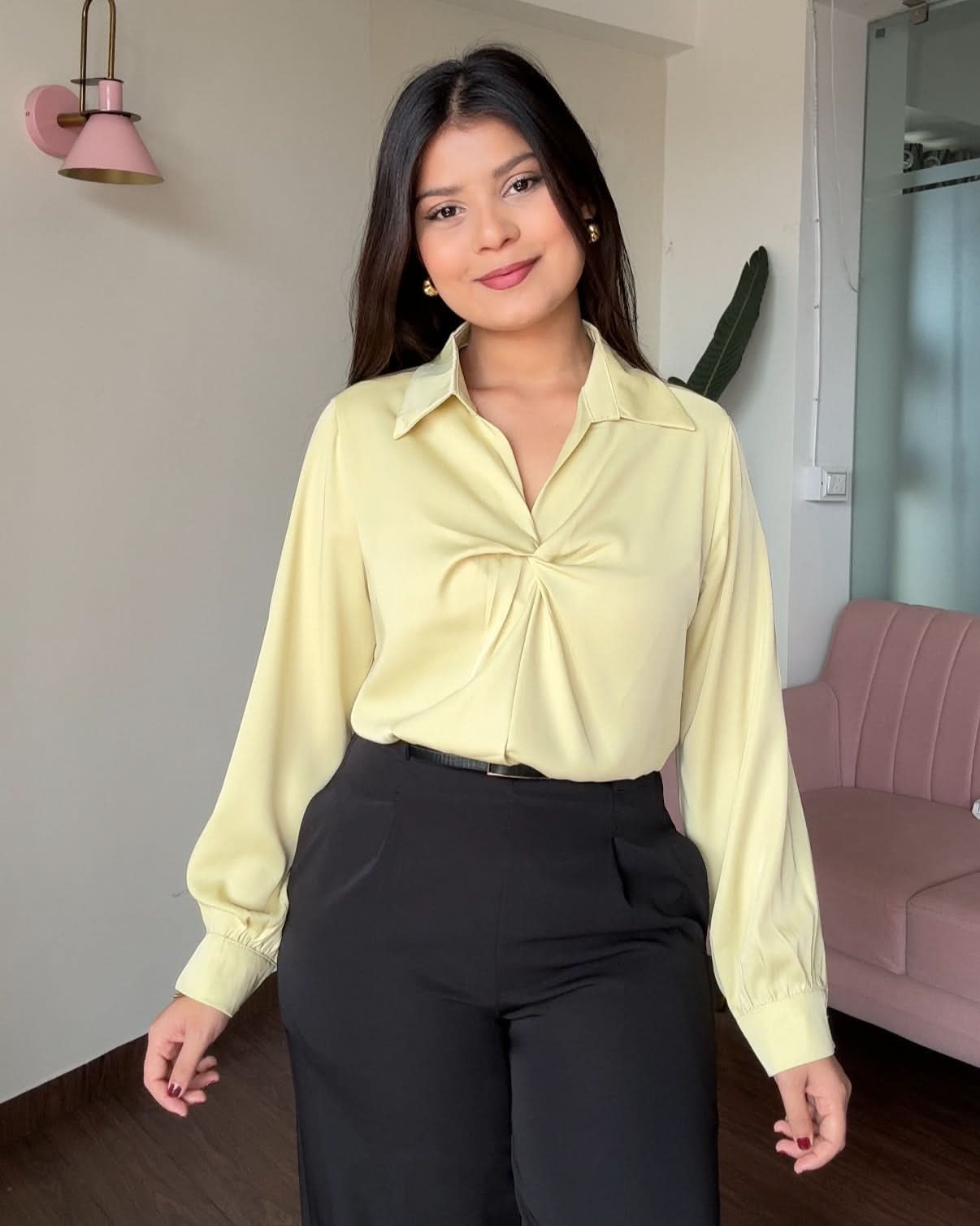Twist Satin Shirt