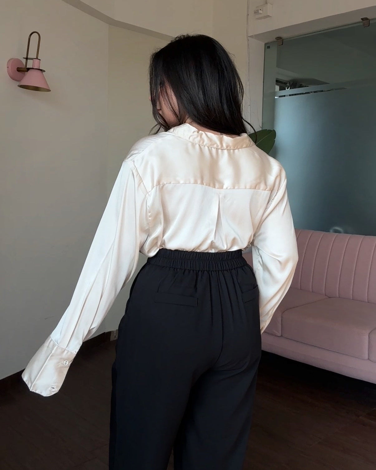 Champagne Satin Shirt