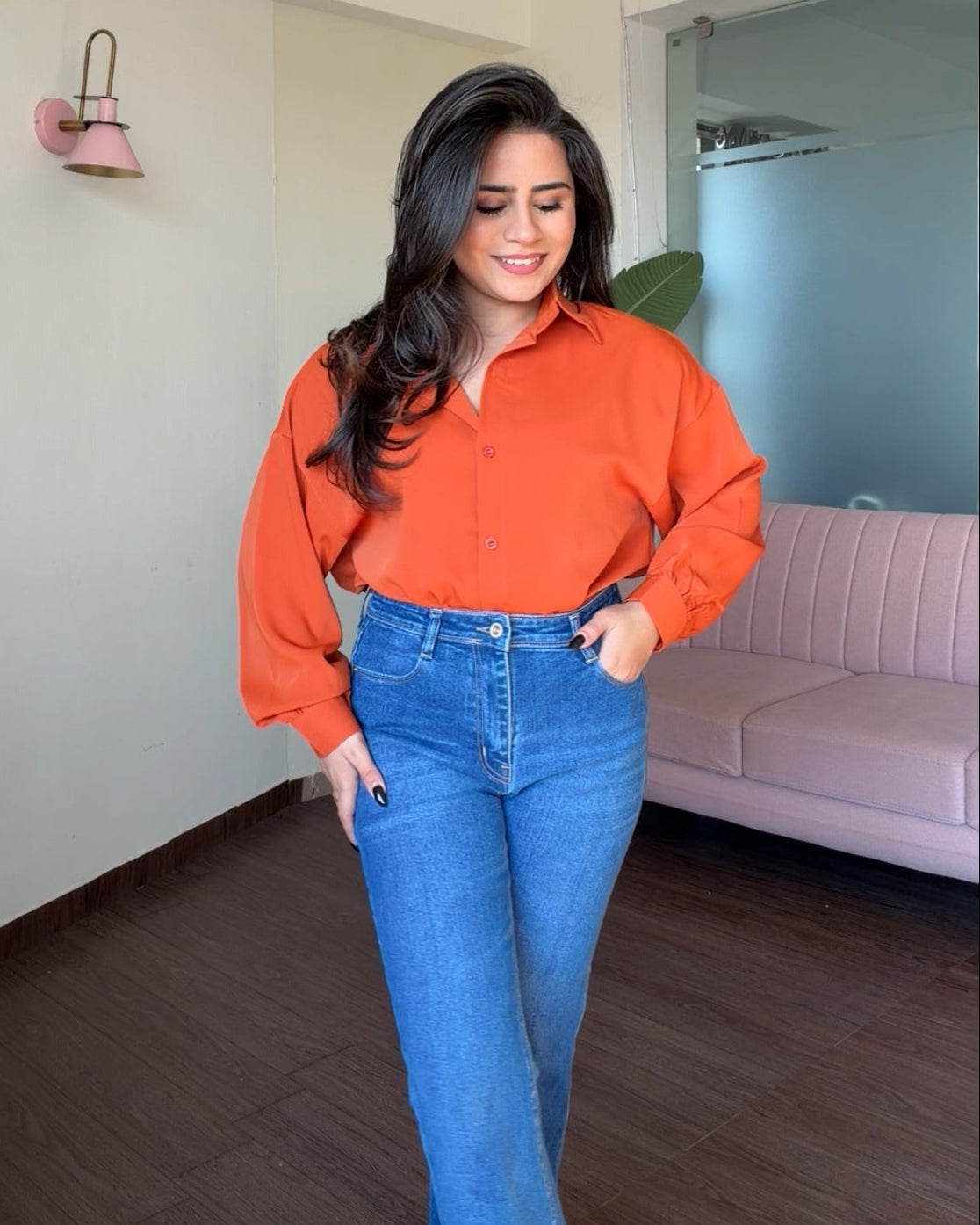 Basic Crepe Solid Shirt