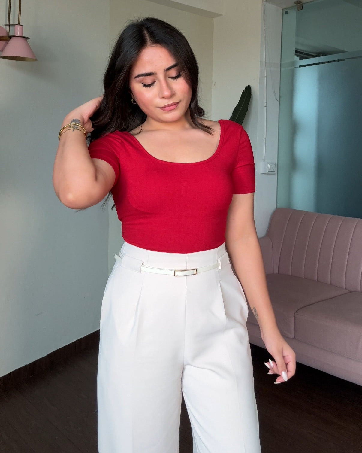 Back Cross Padded Tee