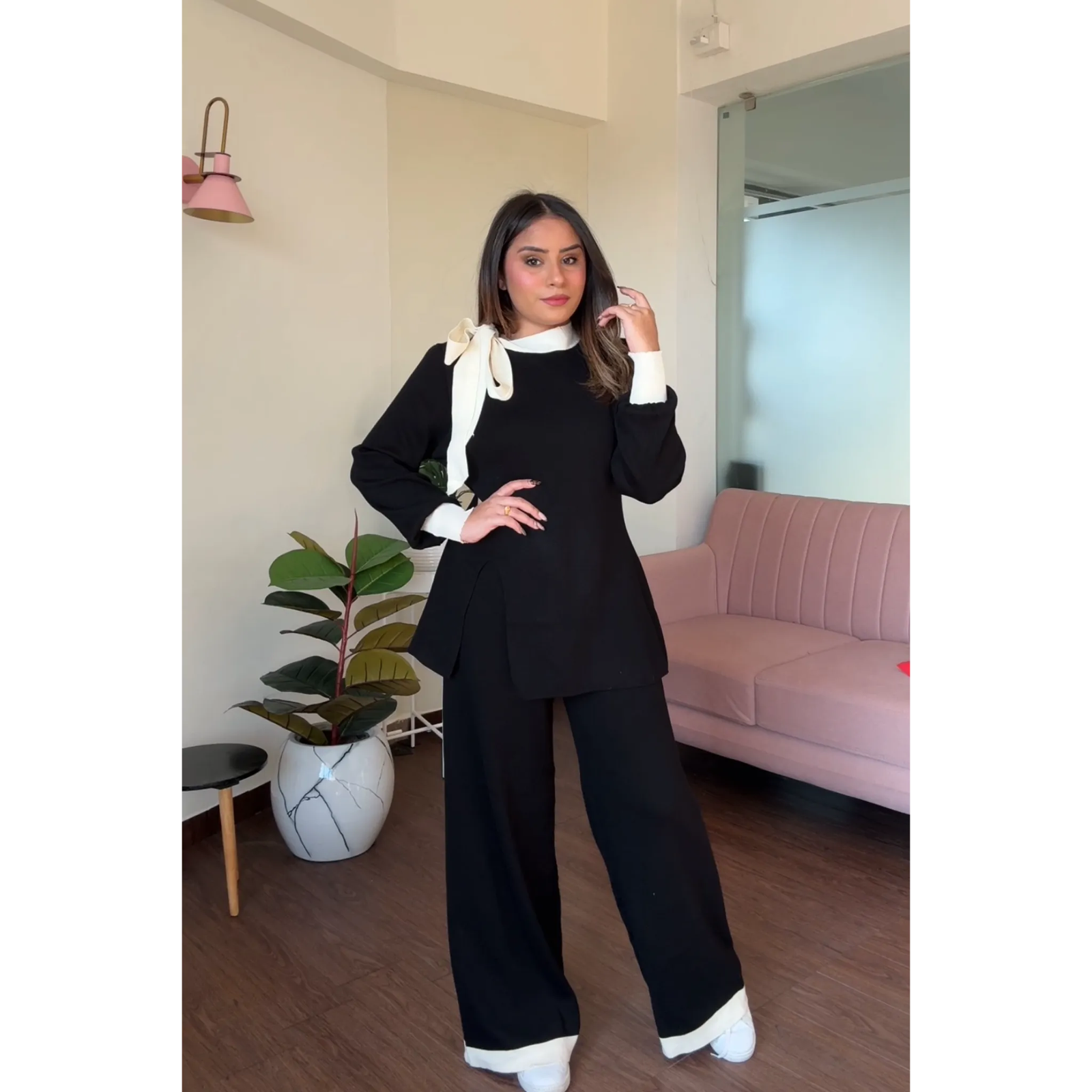 Tie Up Peplum Style Co-ord Set