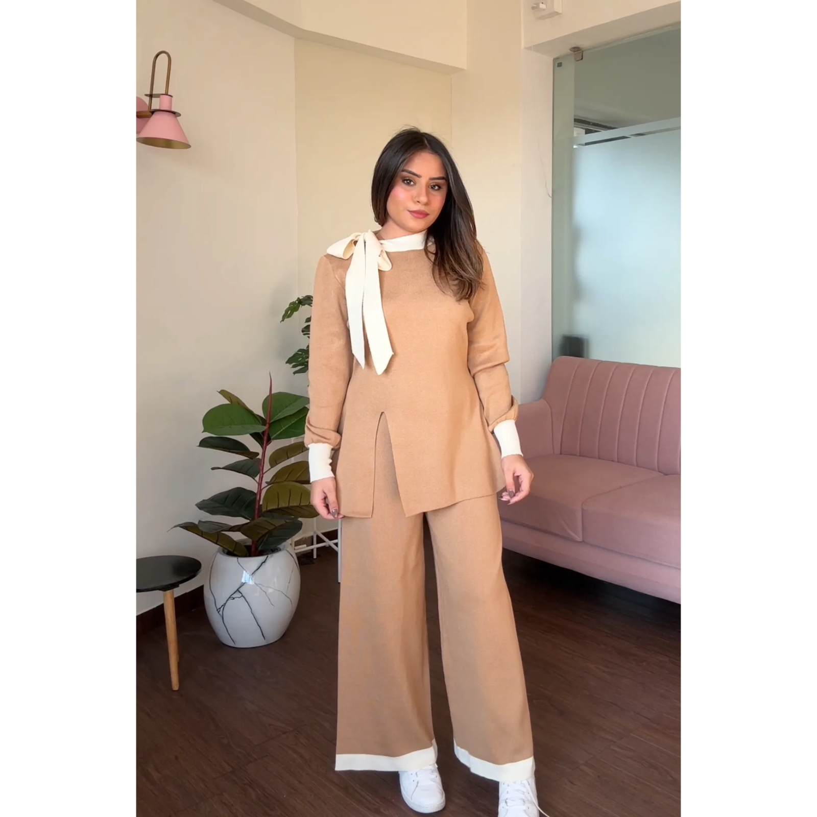 Tie Up Peplum Style Co-ord Set