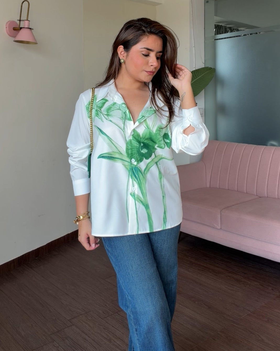 Floral Detailing Relaxed Fit Shirt