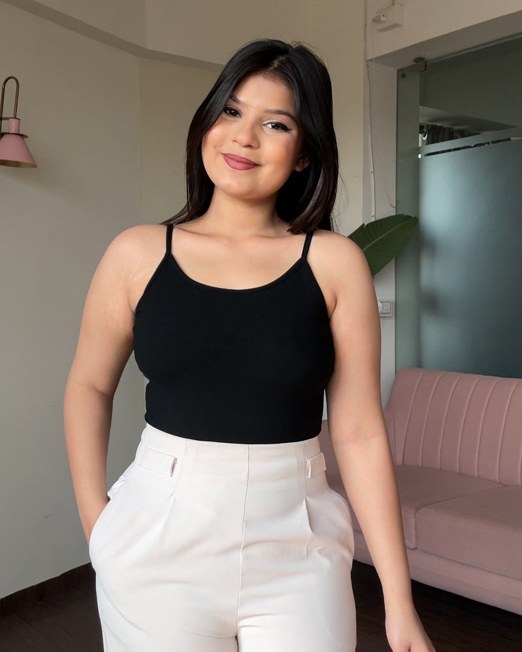 Backless Padded Scoop Neck Bodysuit