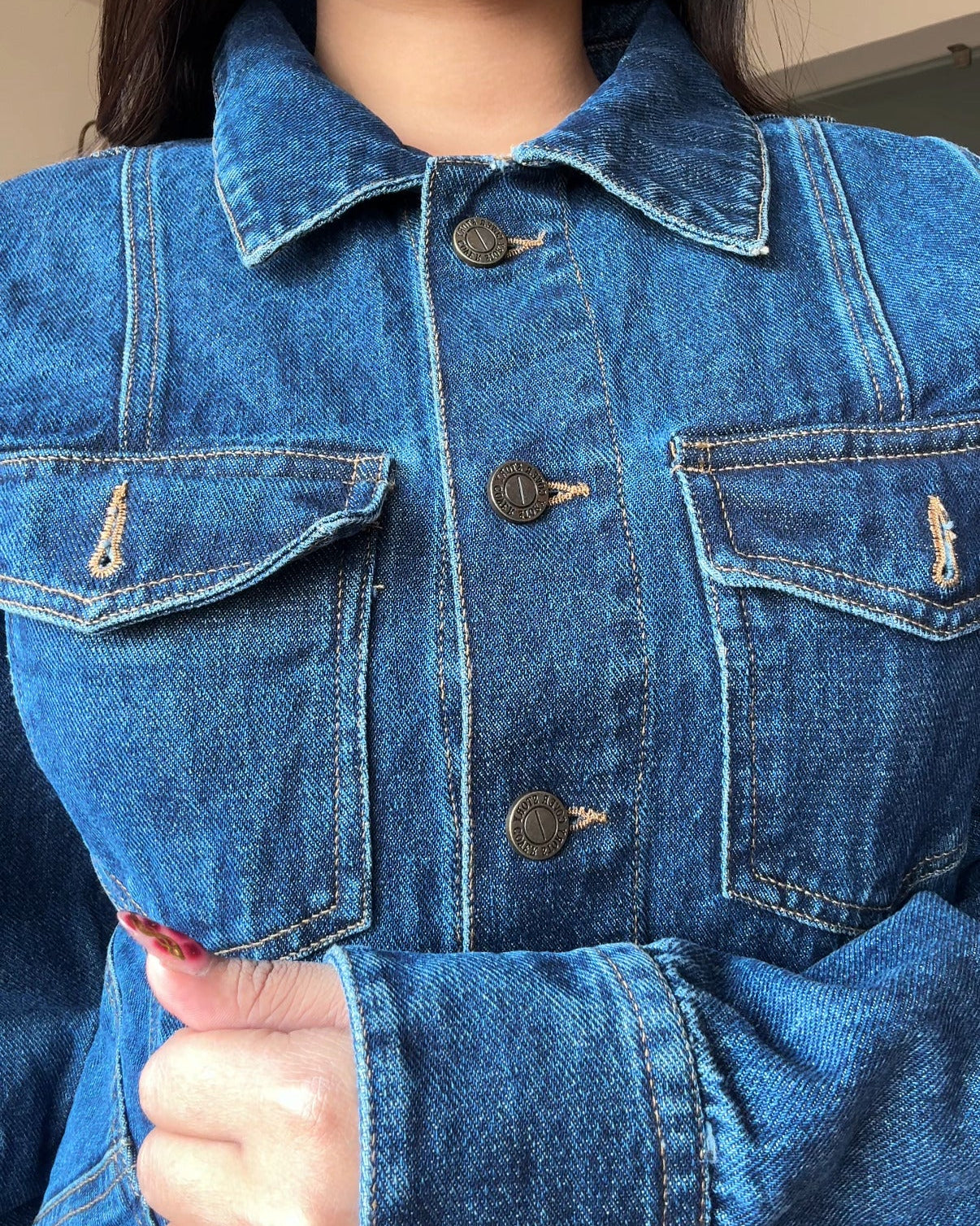 Full Sleeve Fitted Denim Dress