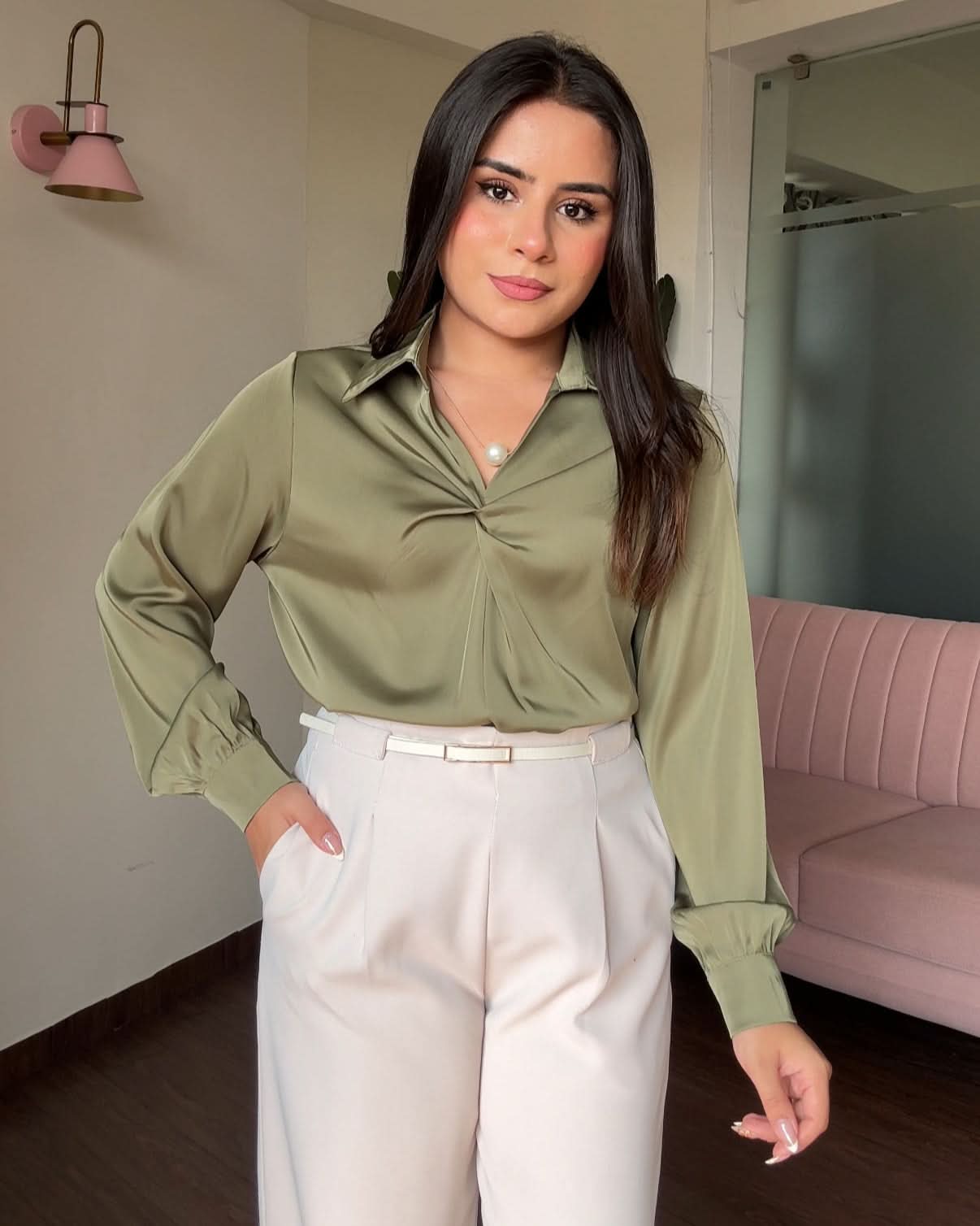 Twist Satin Shirt