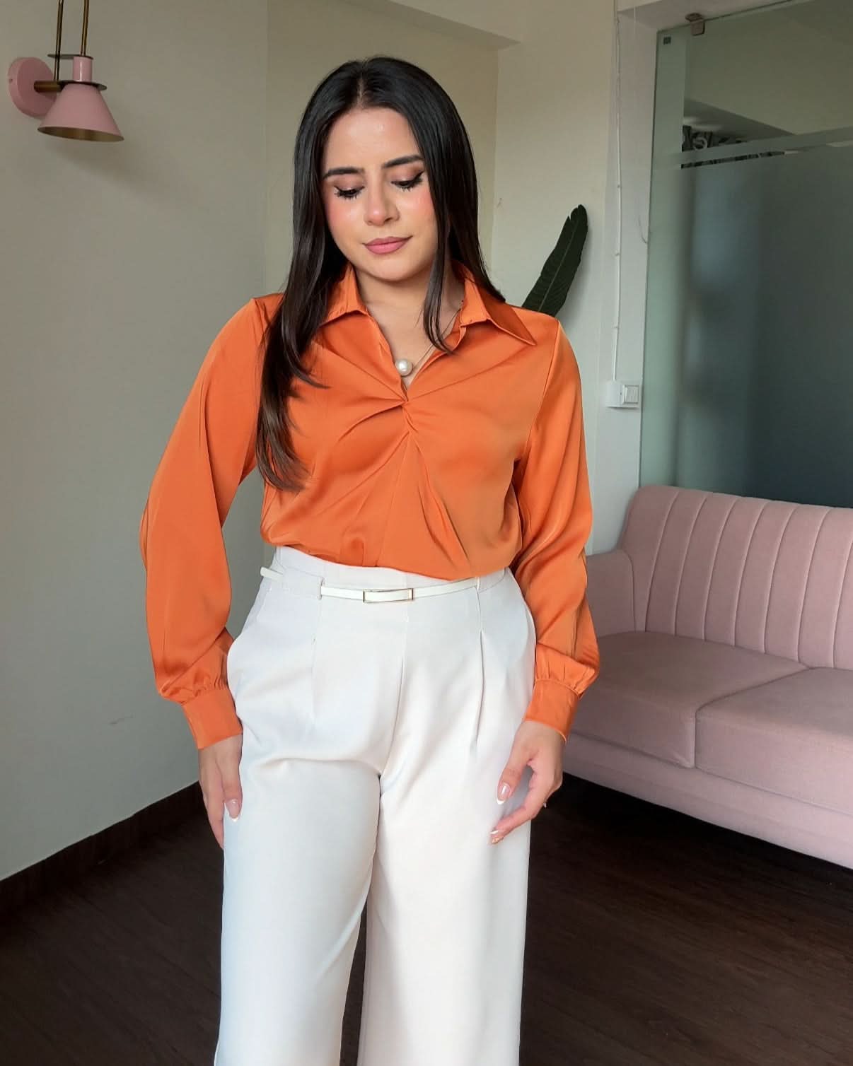 Twist Satin Shirt