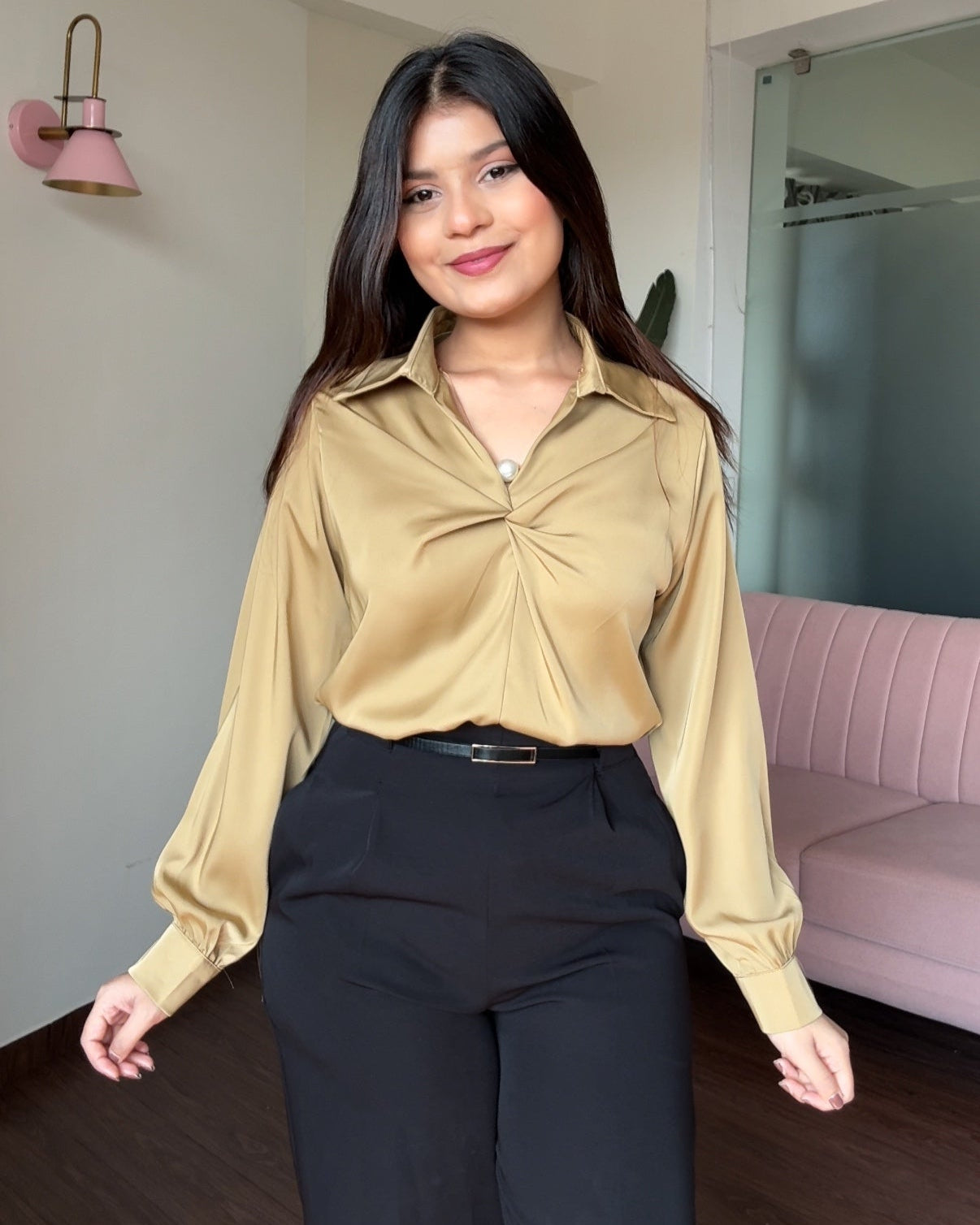 Twist Satin Shirt