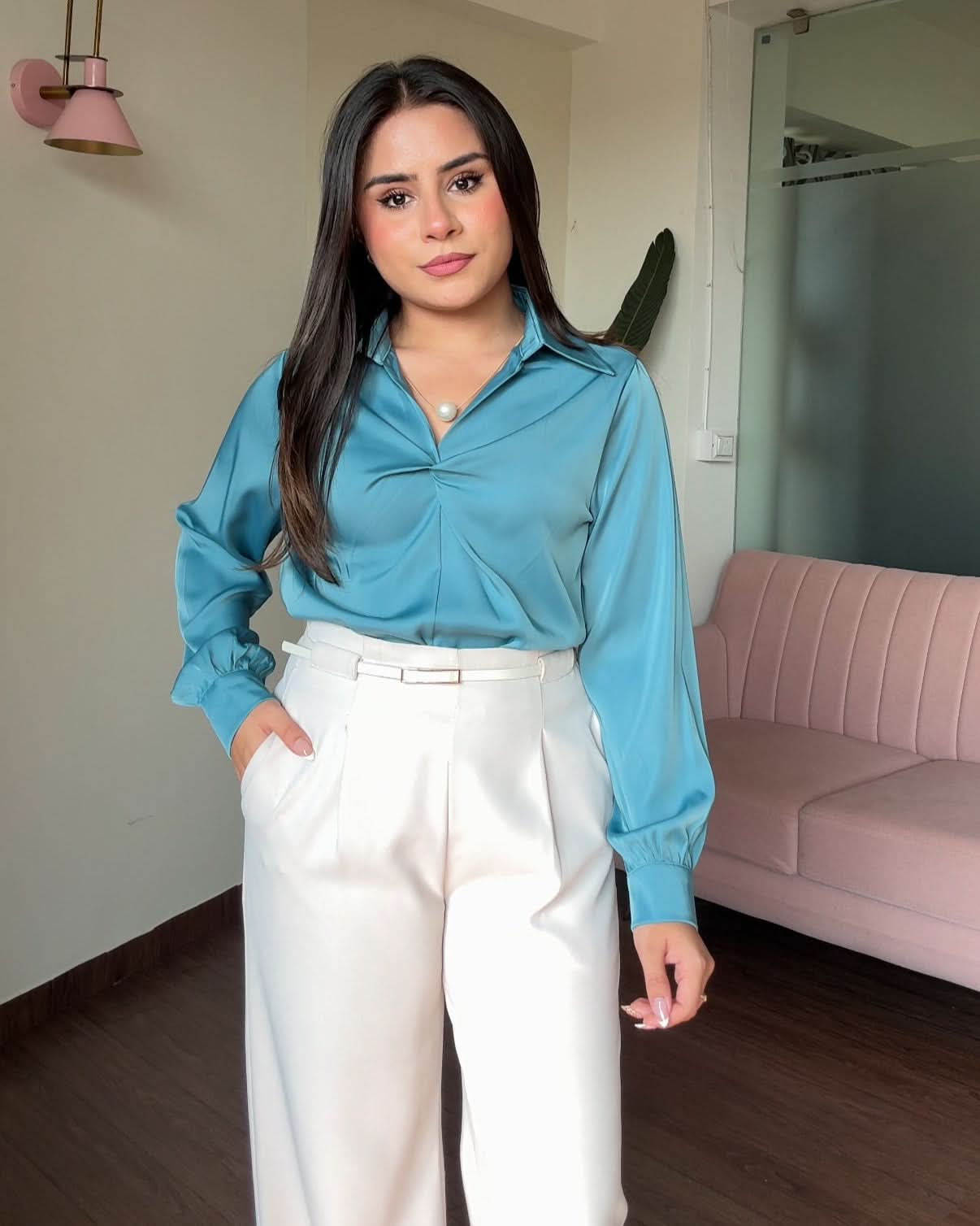 Twist Satin Shirt